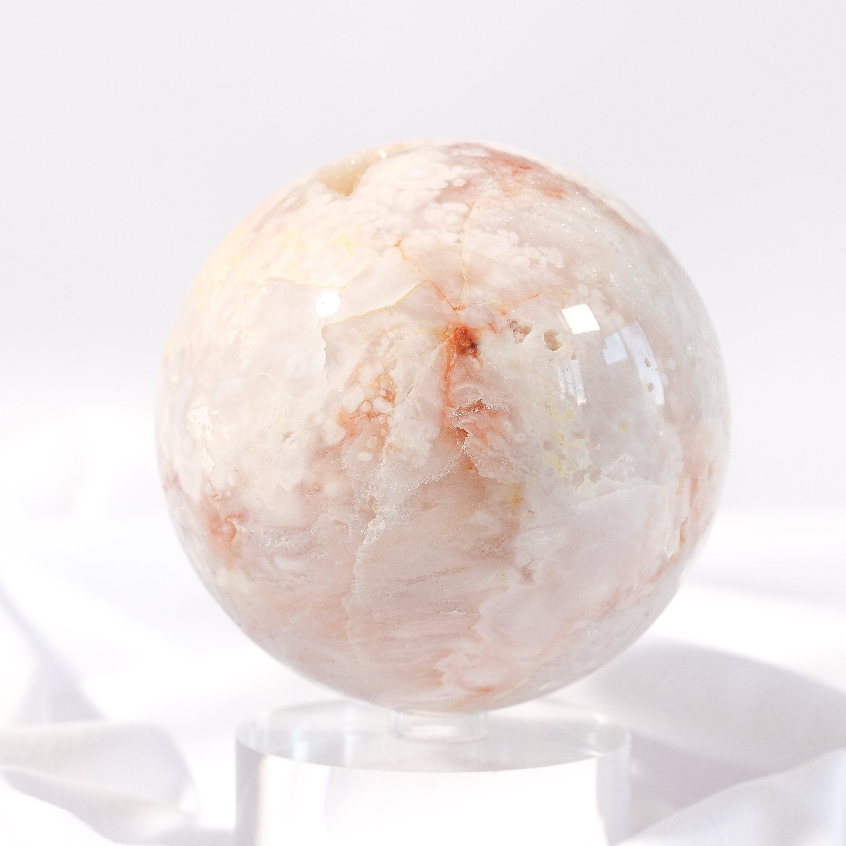 Pink Amethyst Flower Agate Sphere