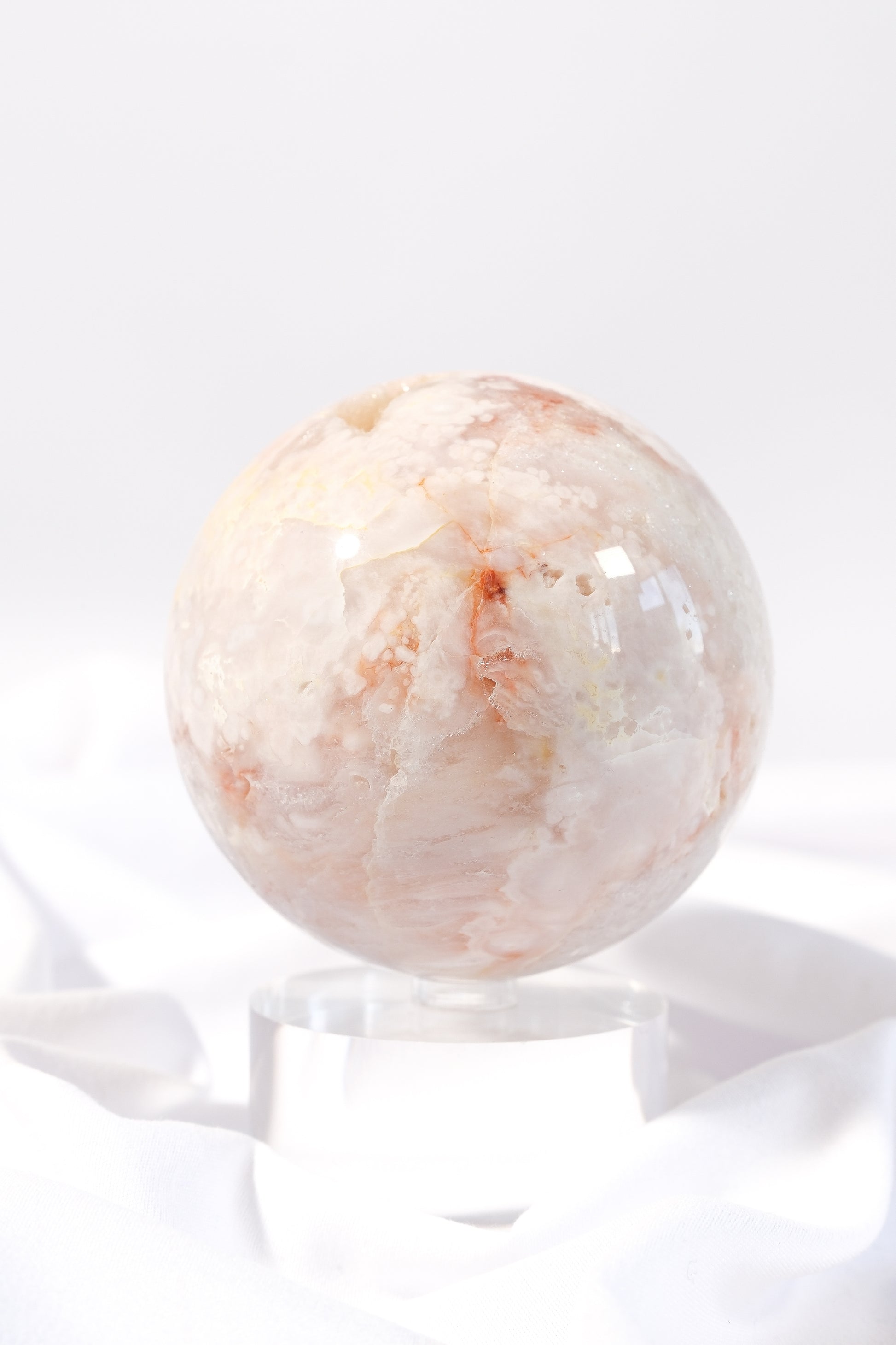 Pink Amethyst Flower Agate Sphere