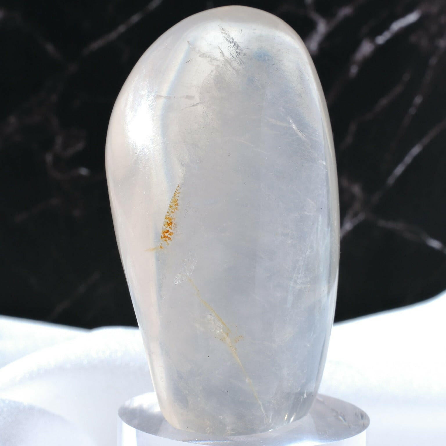 Girasol Quartz Freeform Healing Crystal.