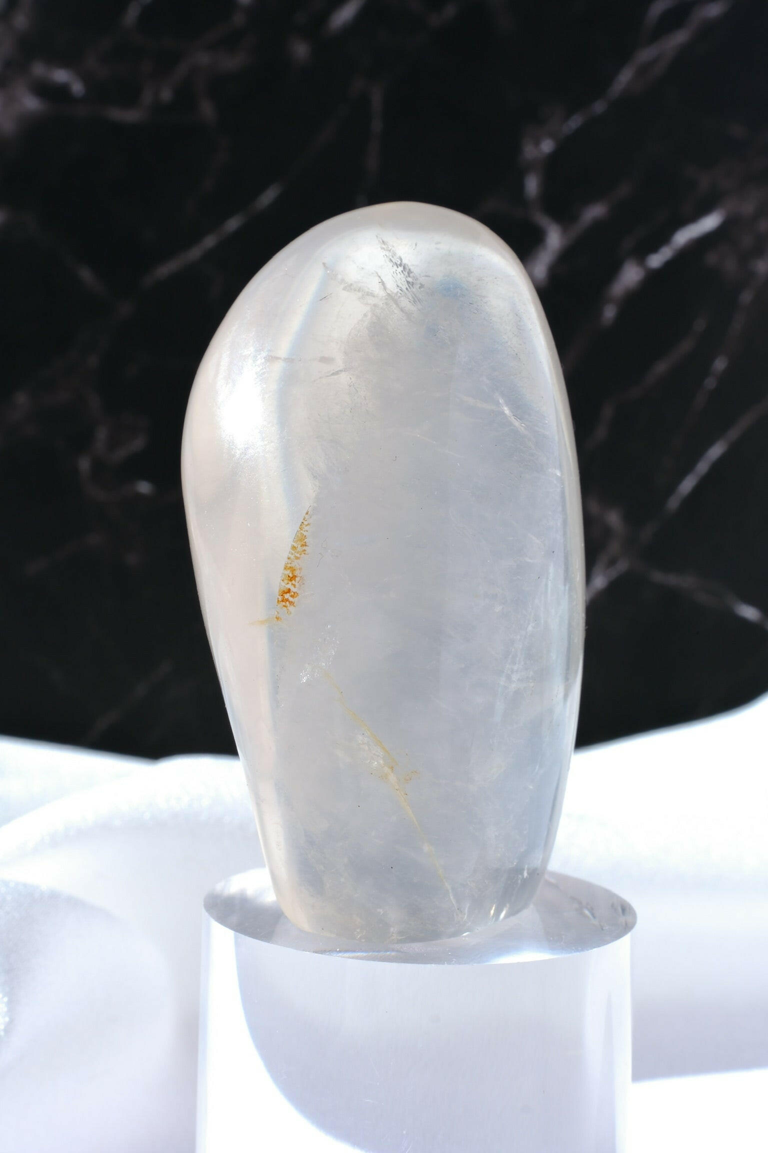 Girasol Quartz Freeform Healing Crystal.