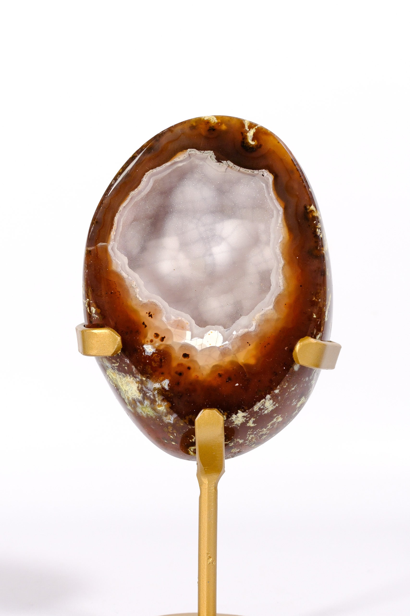 Agate Geode on Stand