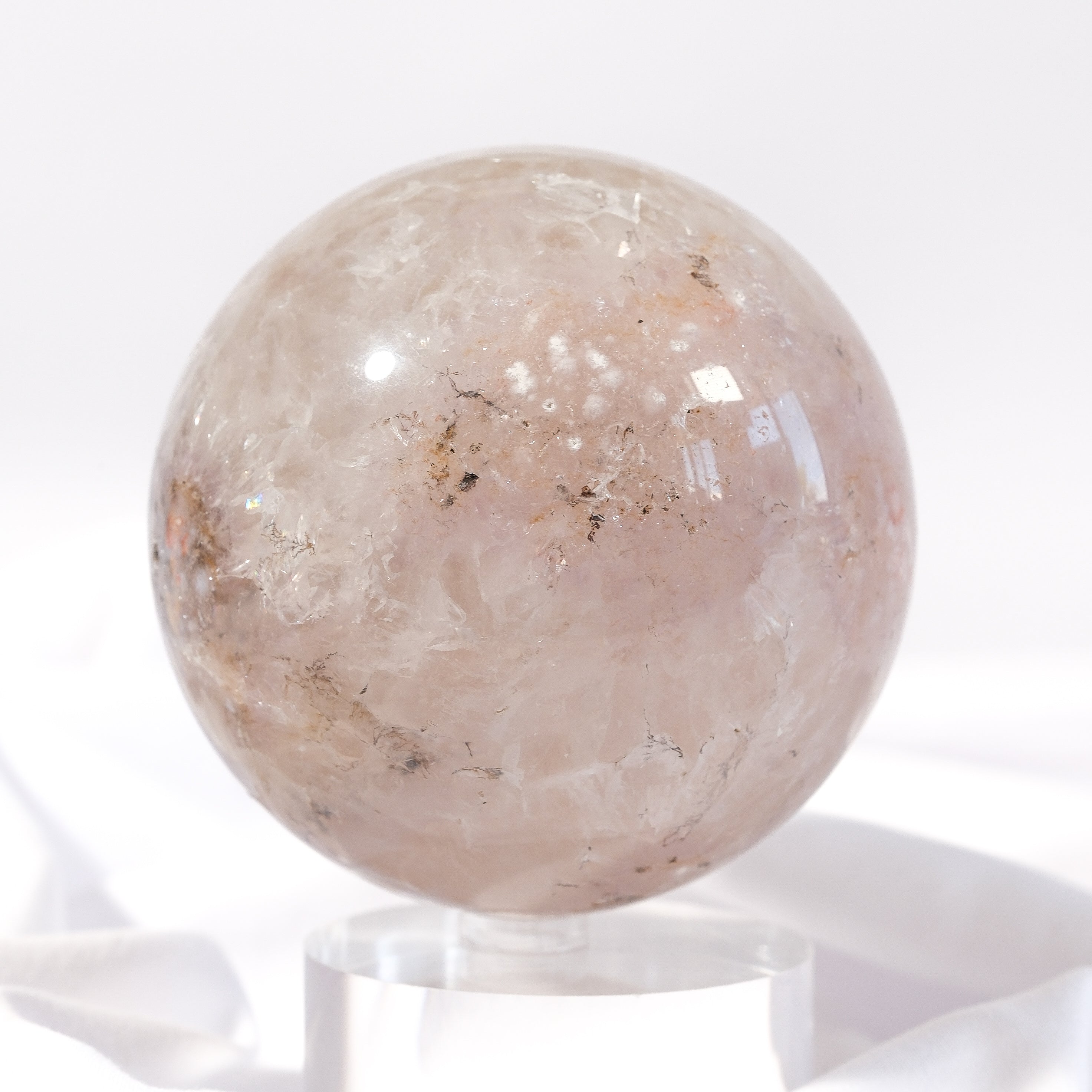 Flower Agate Quartz Sphere *misfit*