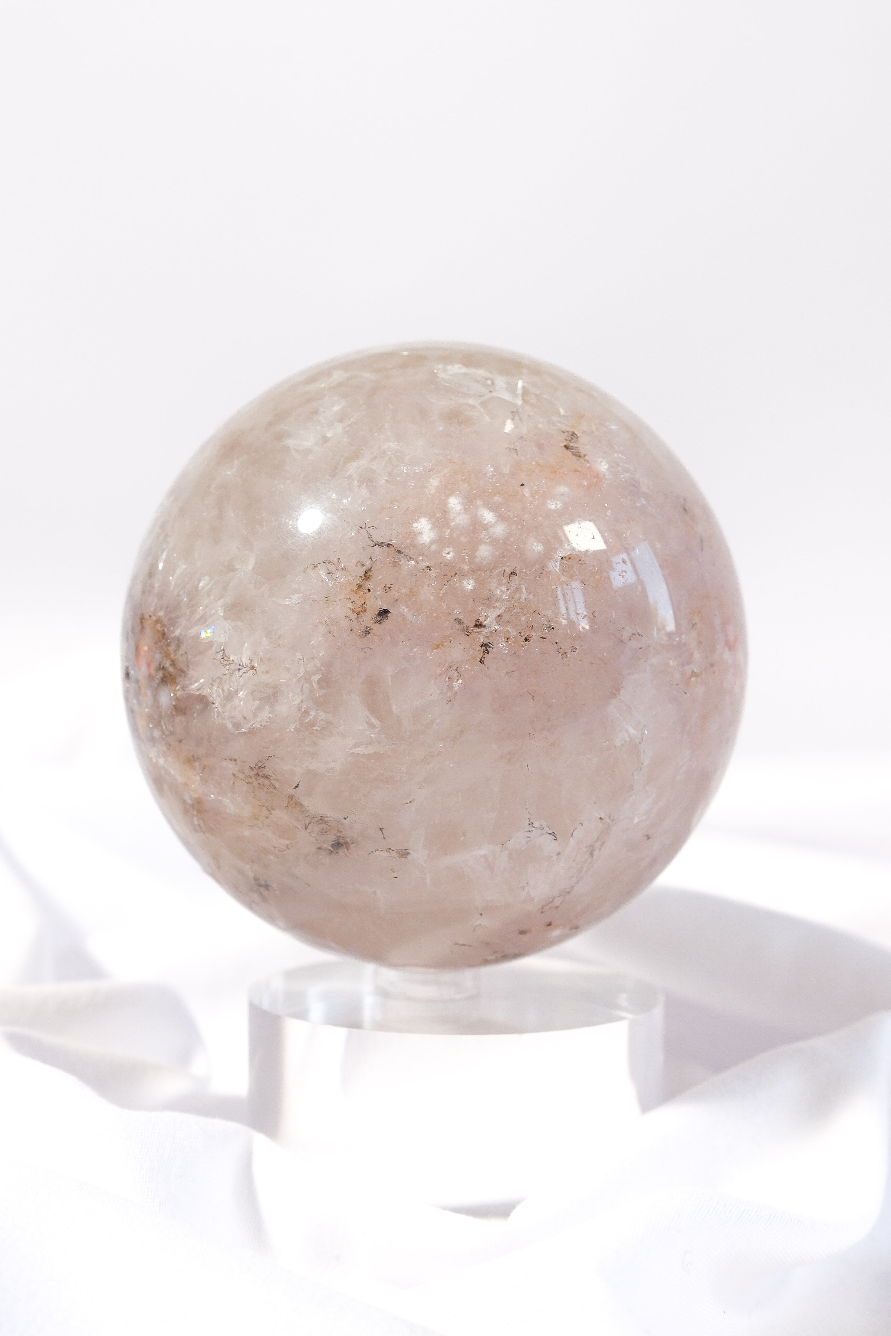 Flower Agate Quartz Sphere *misfit*