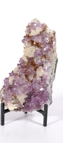 Amethyst with Hematite/Goethite & Calcite Inclusions on Stand