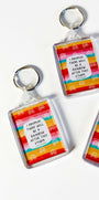 Affirmation Keychain Healing Crystal.