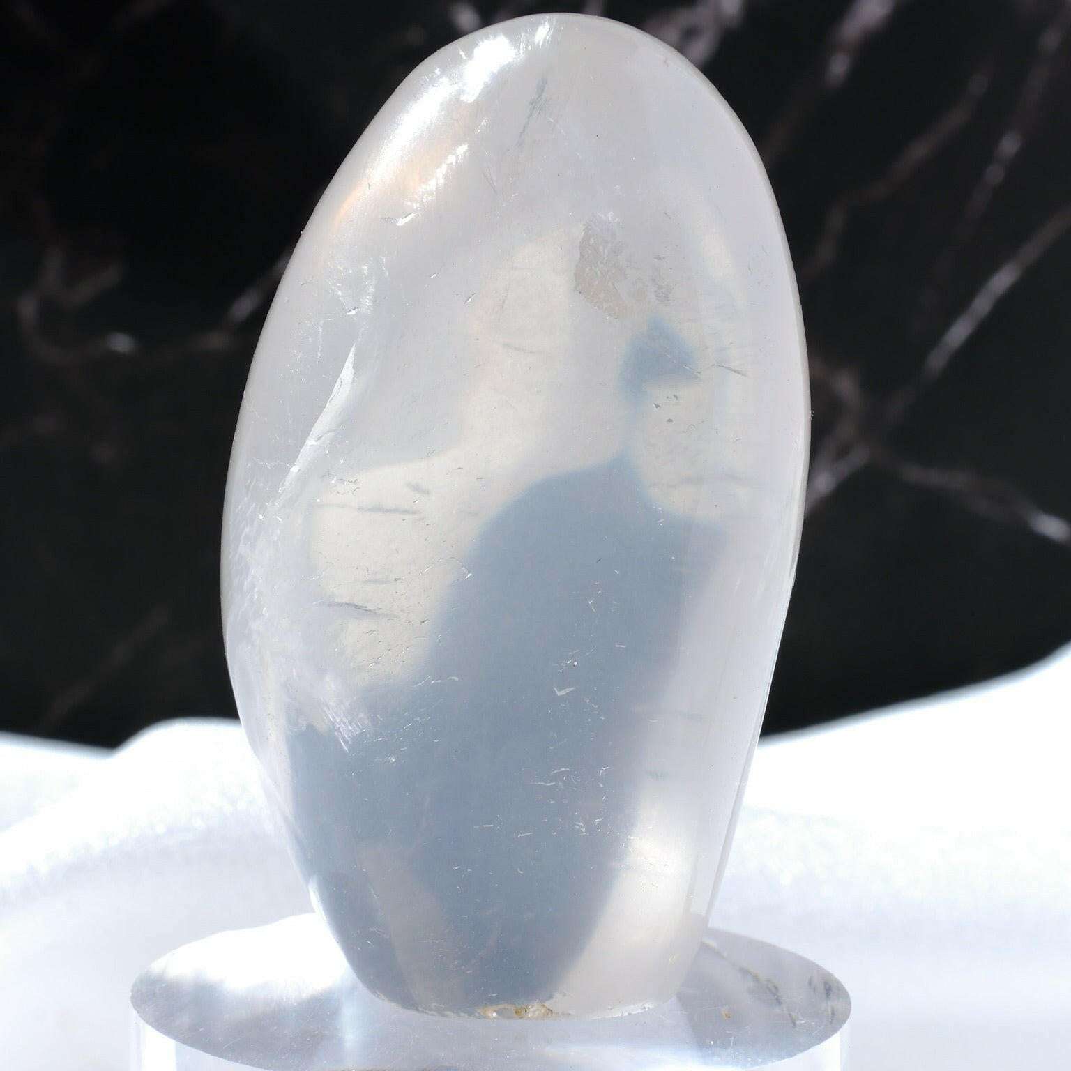 Girasol Quartz Freeform Healing Crystal.