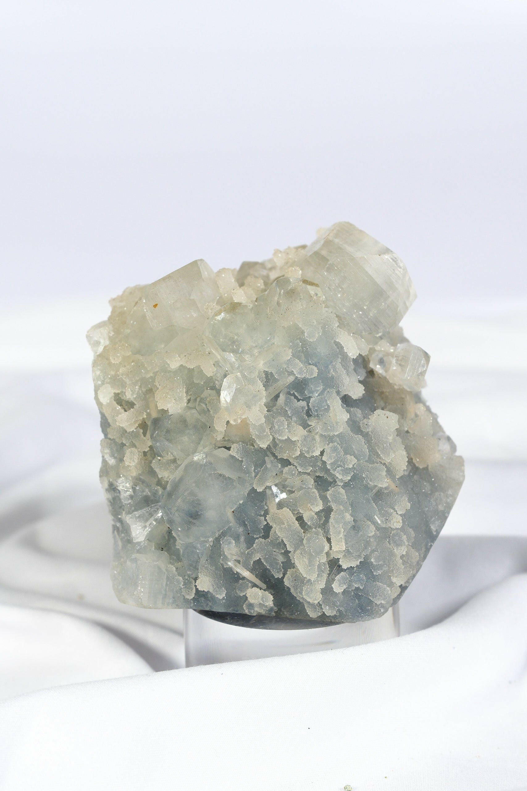 Apophyllite Blue Chalcedony Cutbase Healing Crystal.