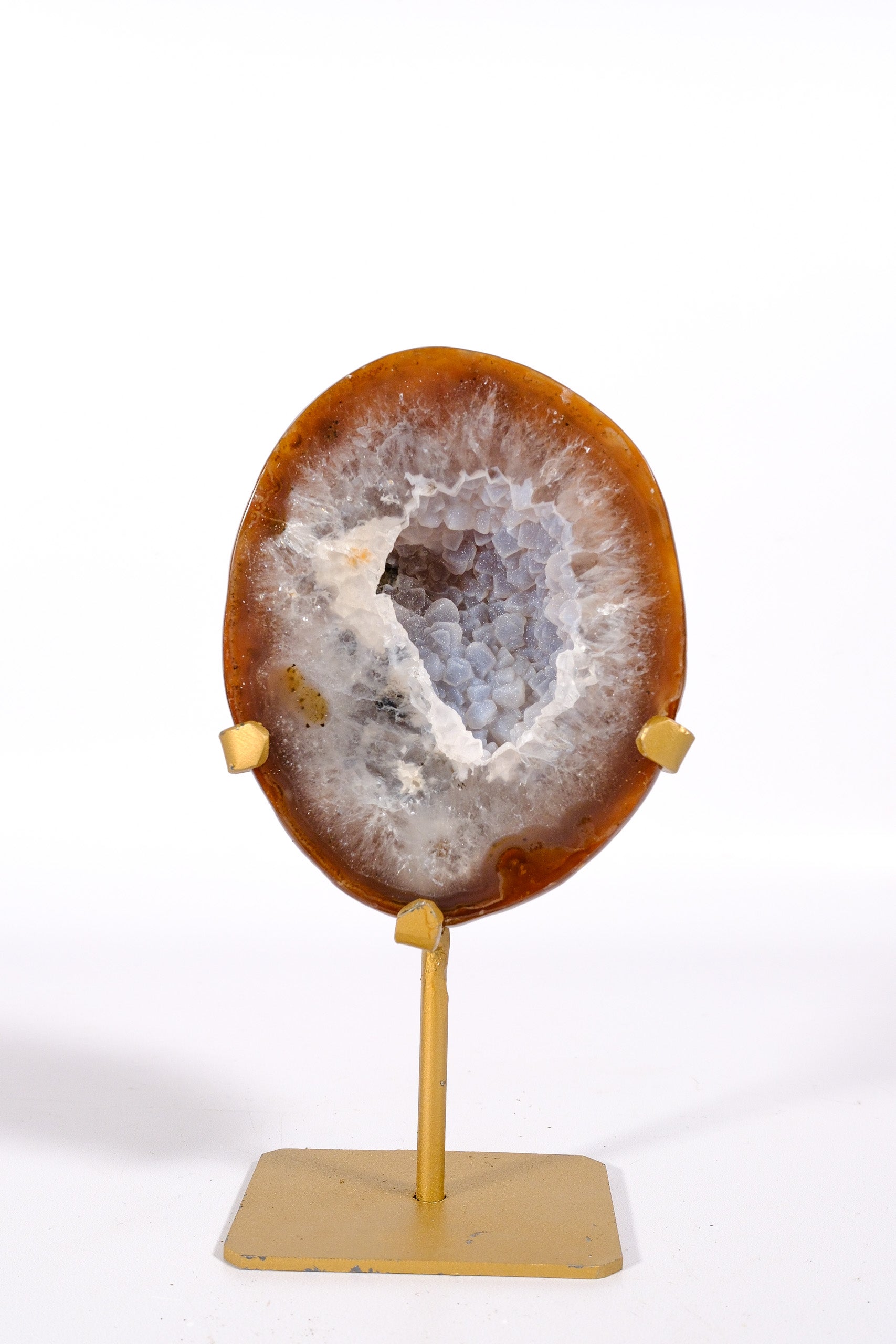Agate Geode on Stand