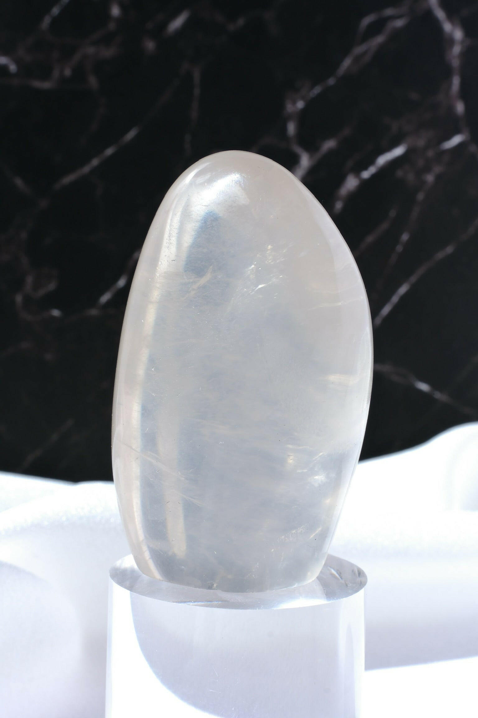 Girasol Quartz Freeform Healing Crystal.