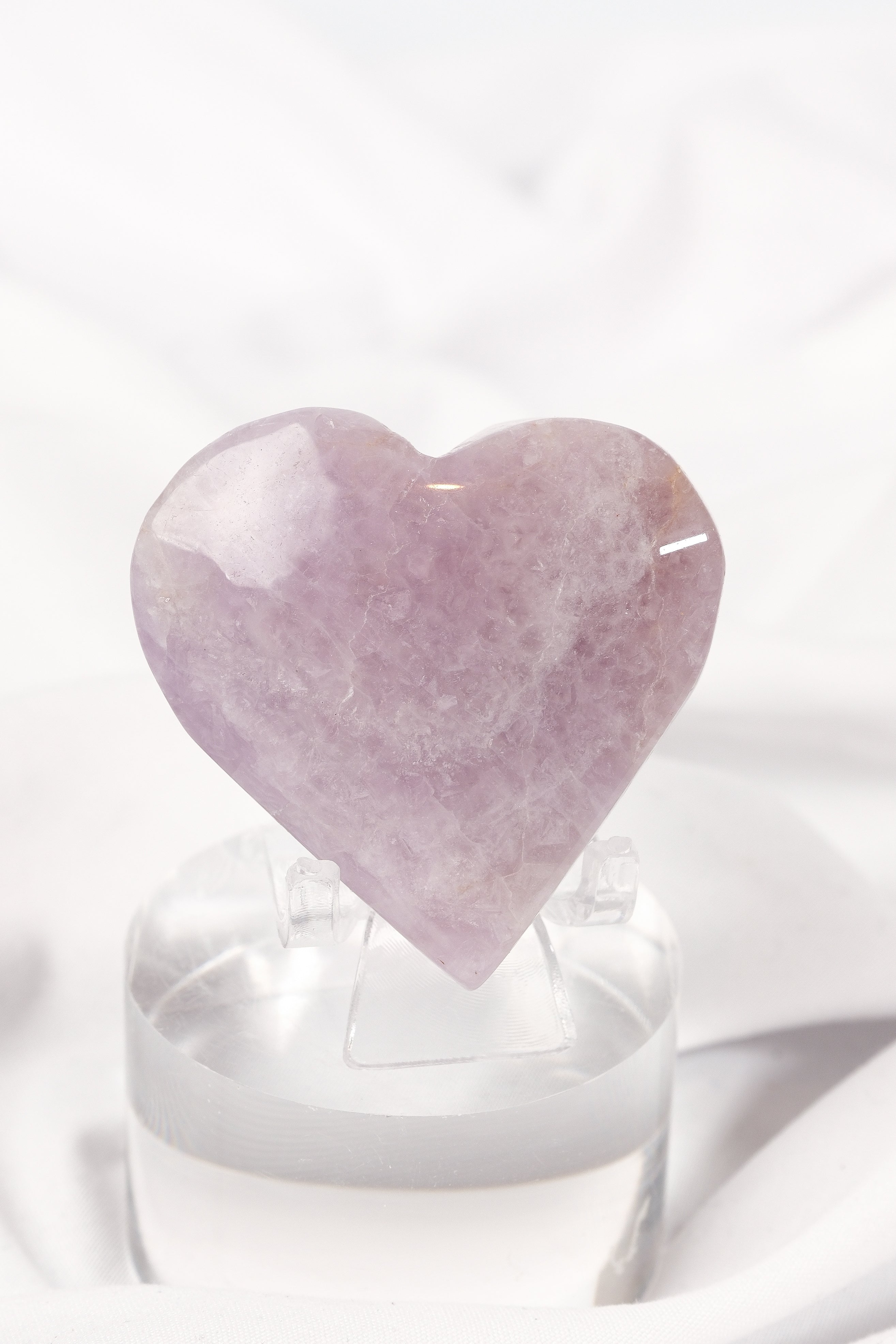 Amethyst Lace Agate Heart