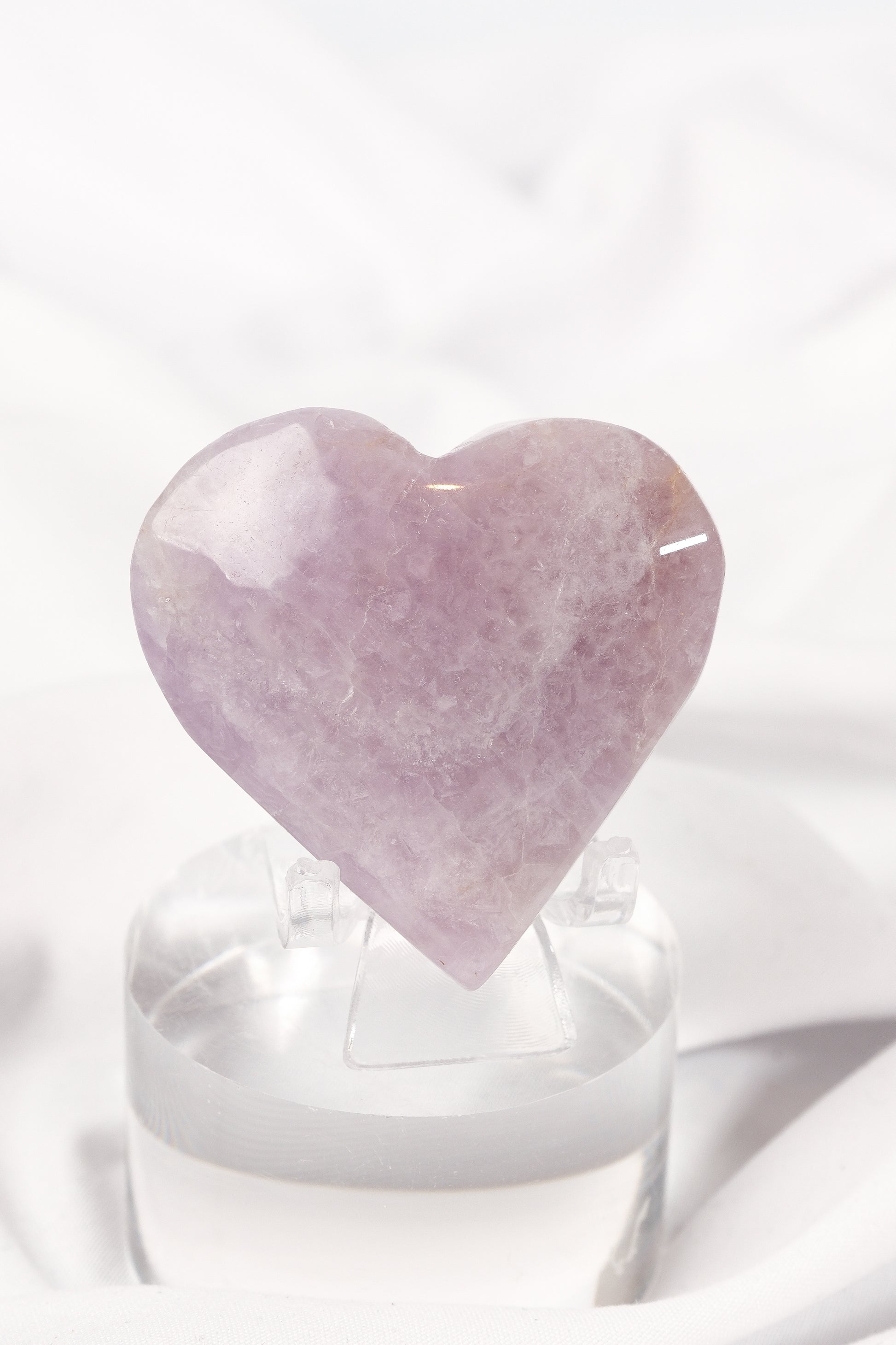 Amethyst Lace Agate Heart