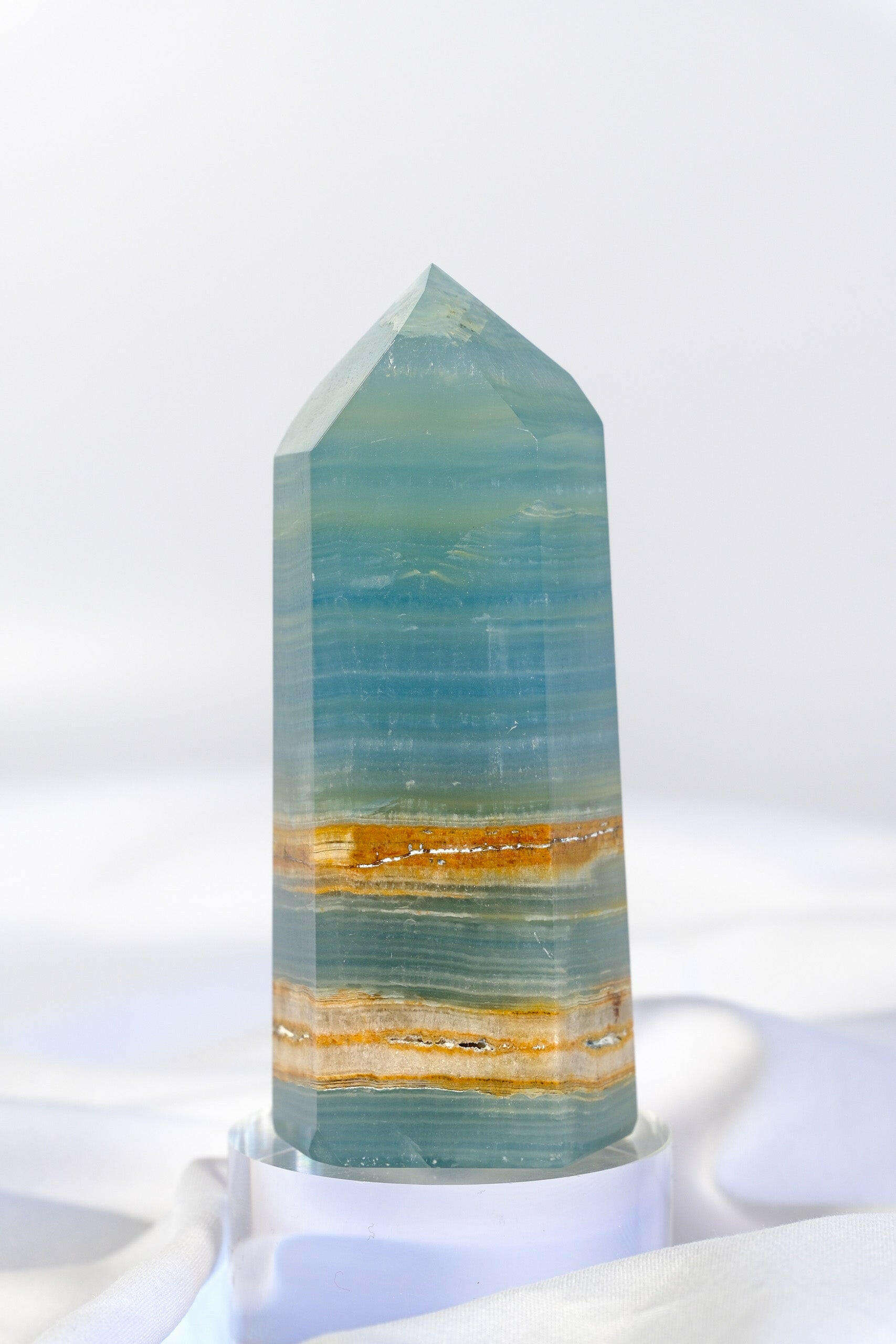 Blue Onyx Tower Healing Crystal.