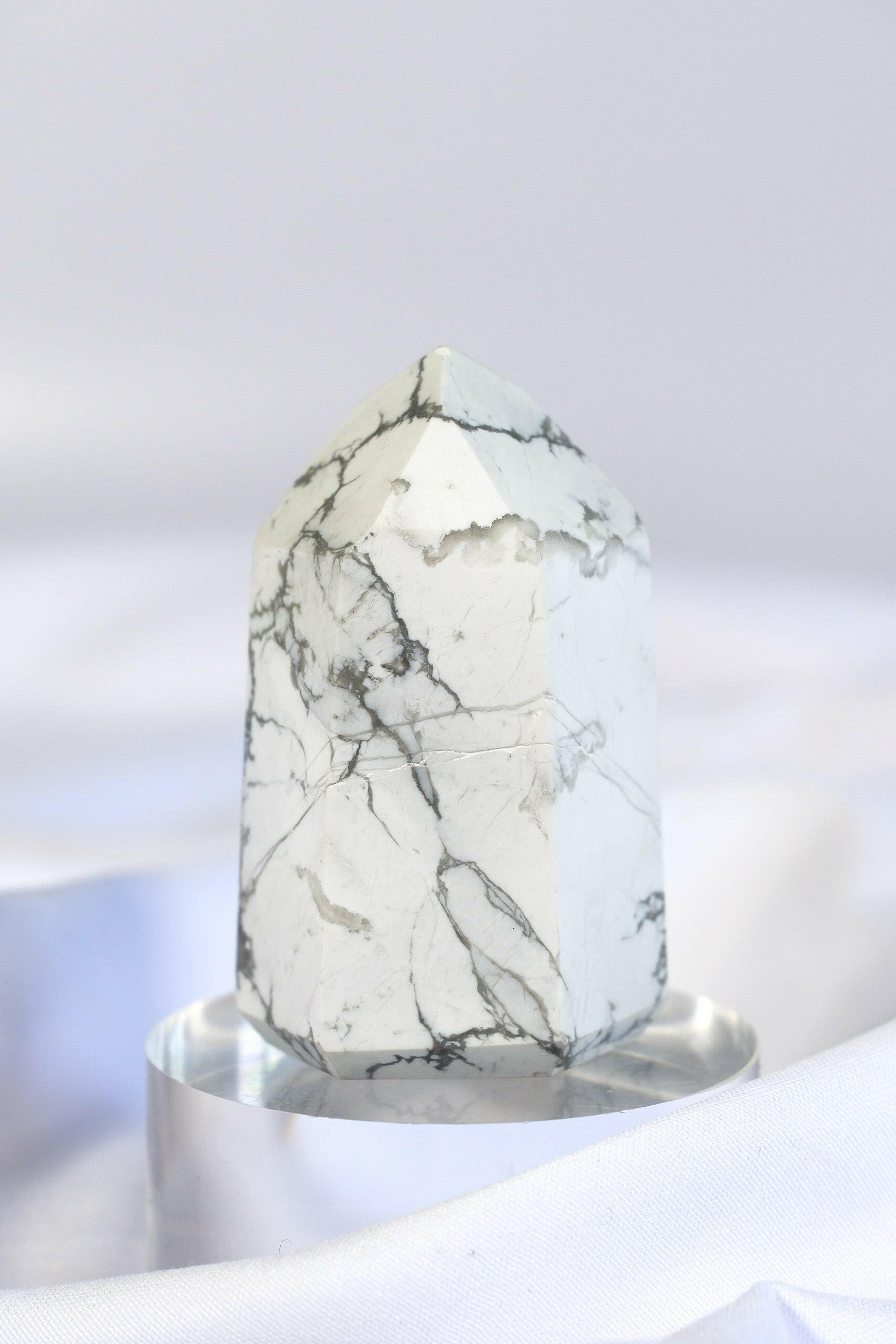 Howlite Tower Healing Crystal.