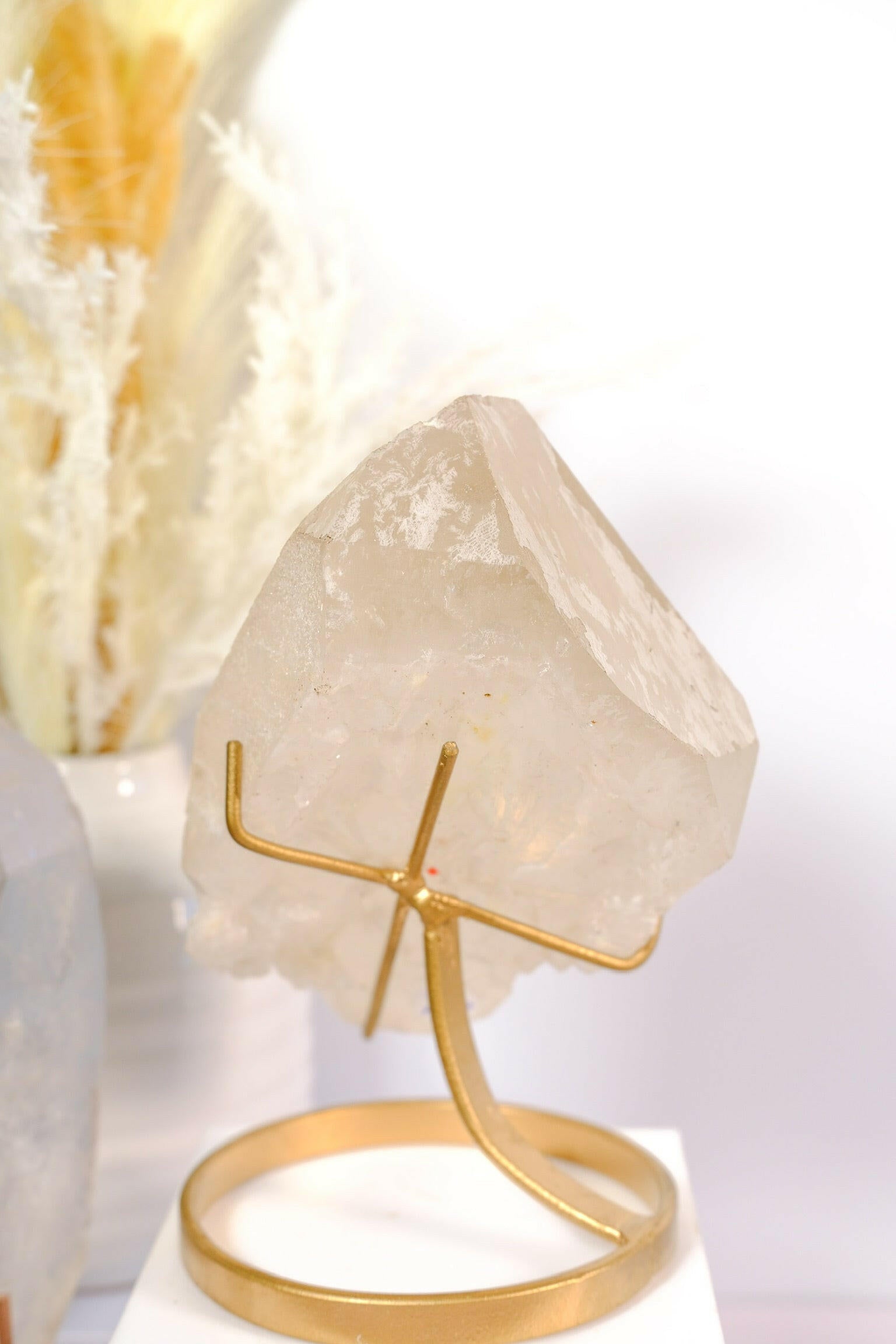 Citrine Rough Polished on Stand Healing Crystal.