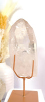 Lemurian Quartz Rough Polished on Stand Healing Crystal.