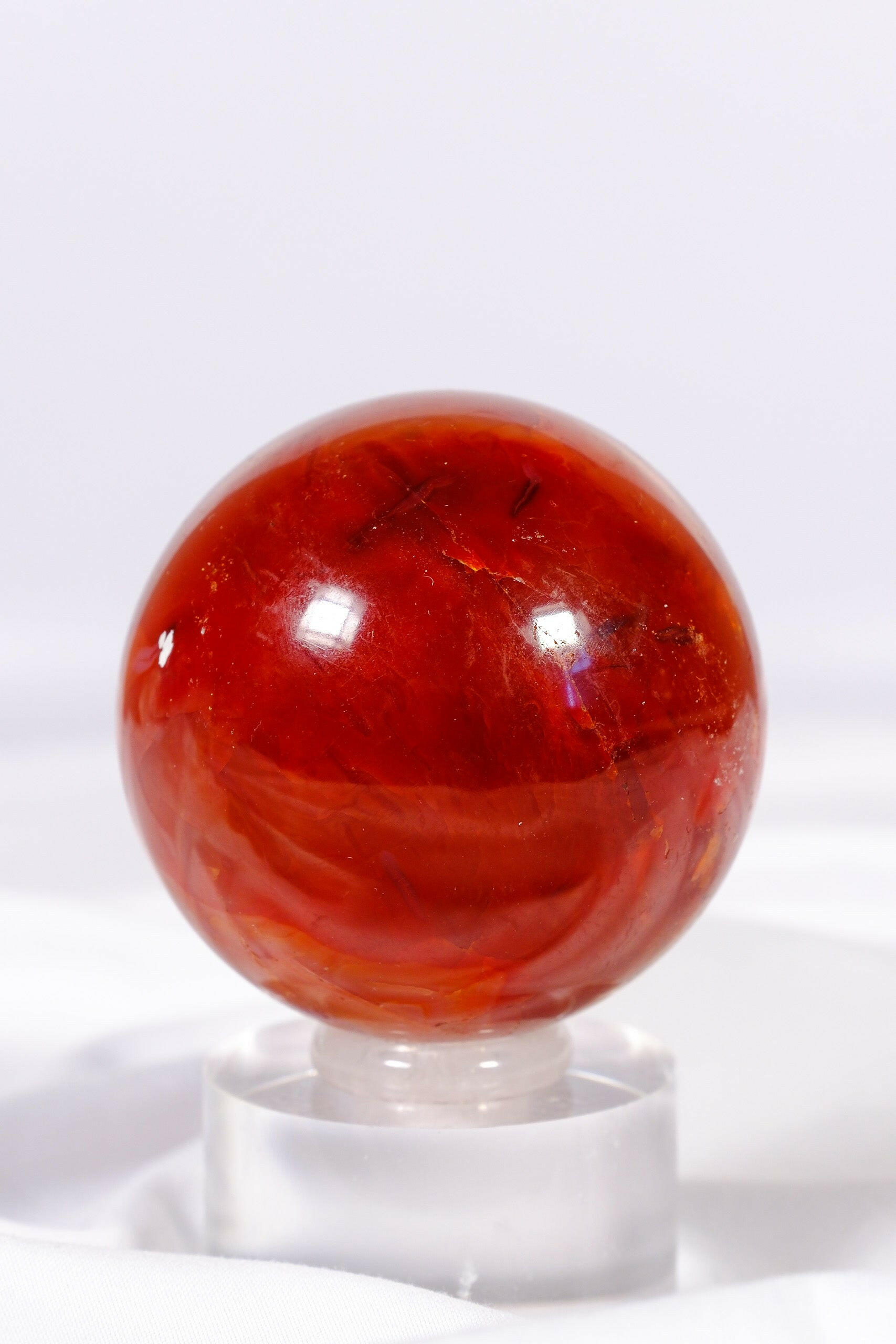 Carnelian Sphere Healing Crystal.