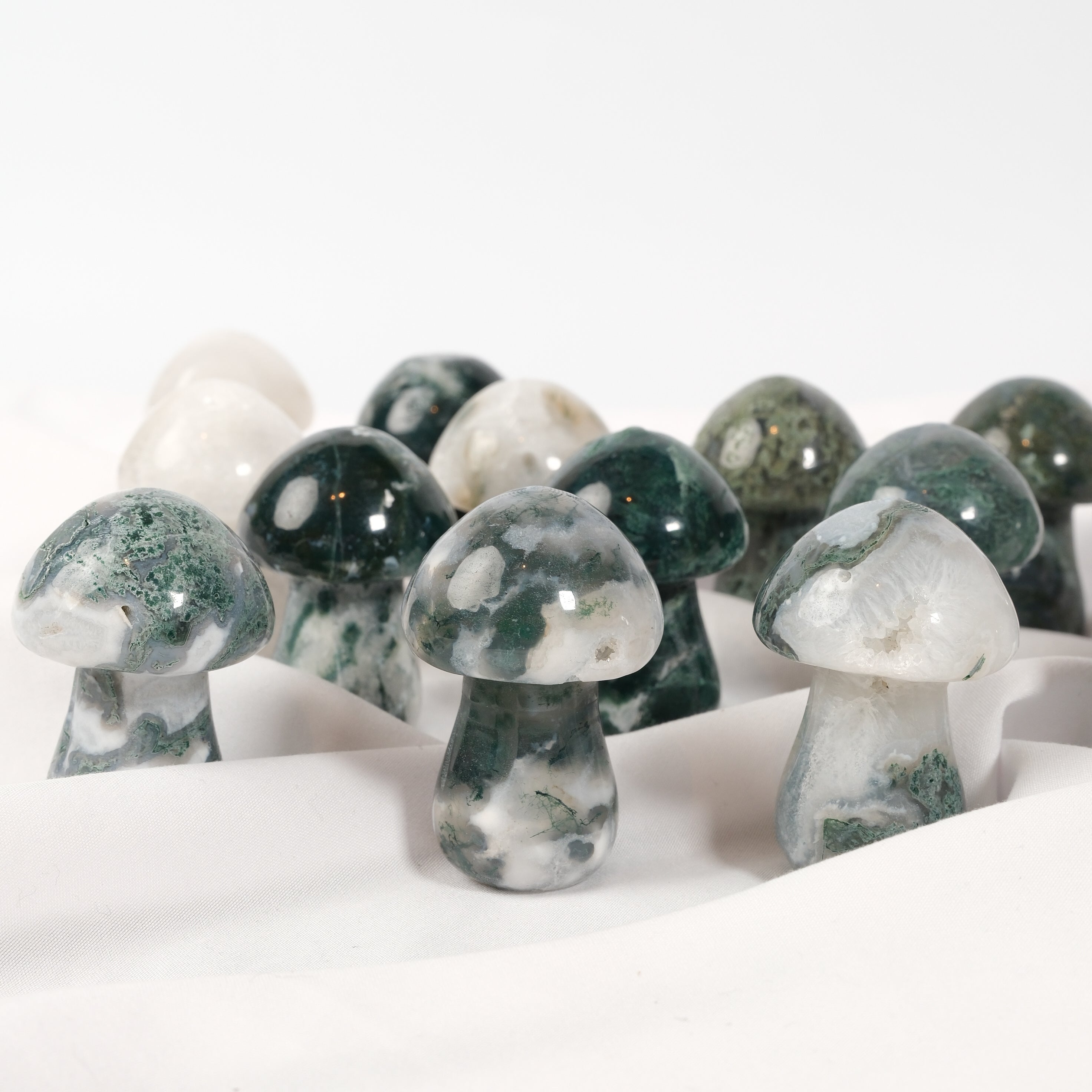 Moss Agate Mushroom