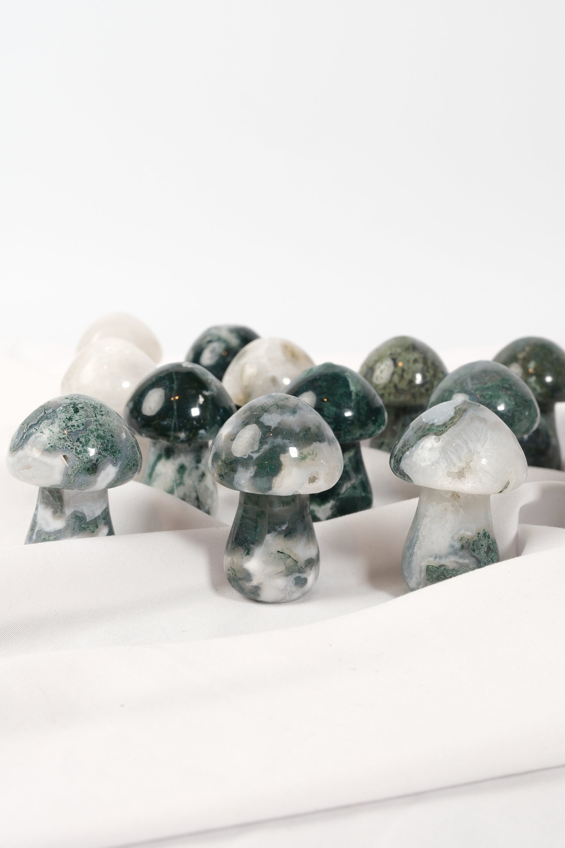 Moss Agate Mushroom