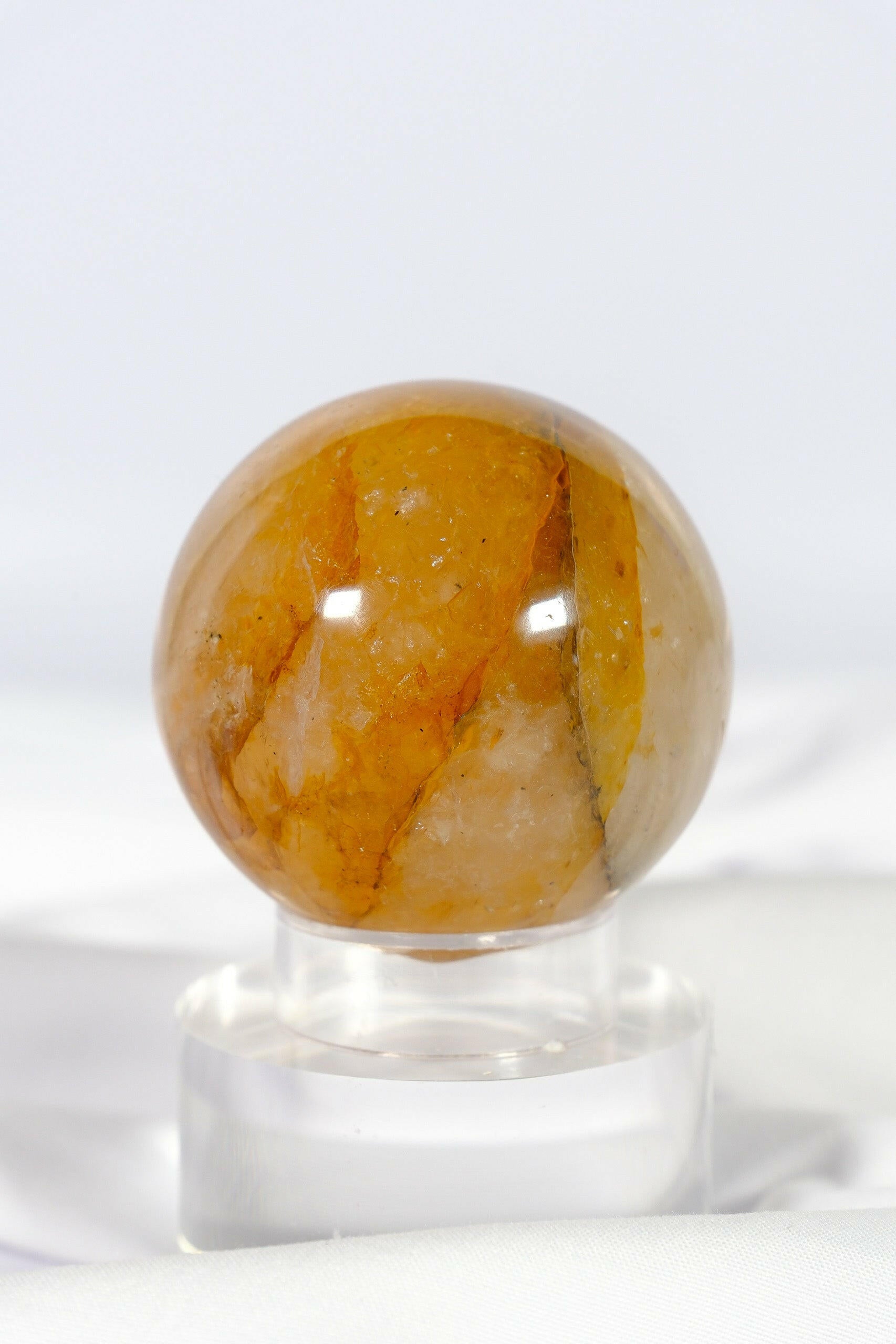 Golden Healer Sphere Healing Crystal.