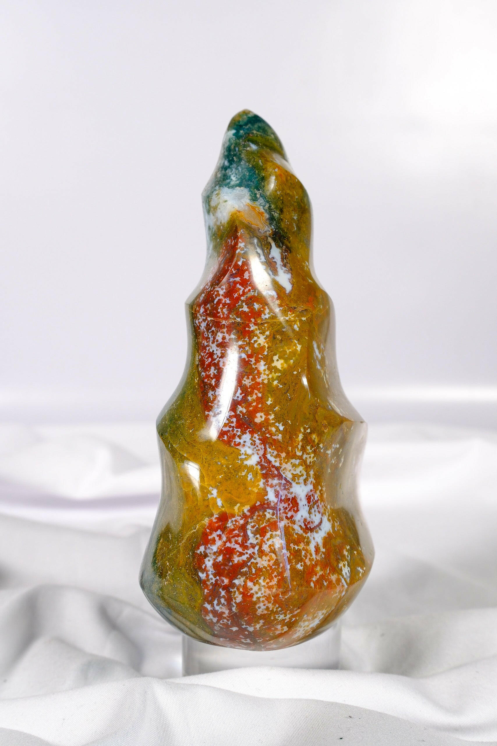 Ocean Jasper Flame Healing Crystal.