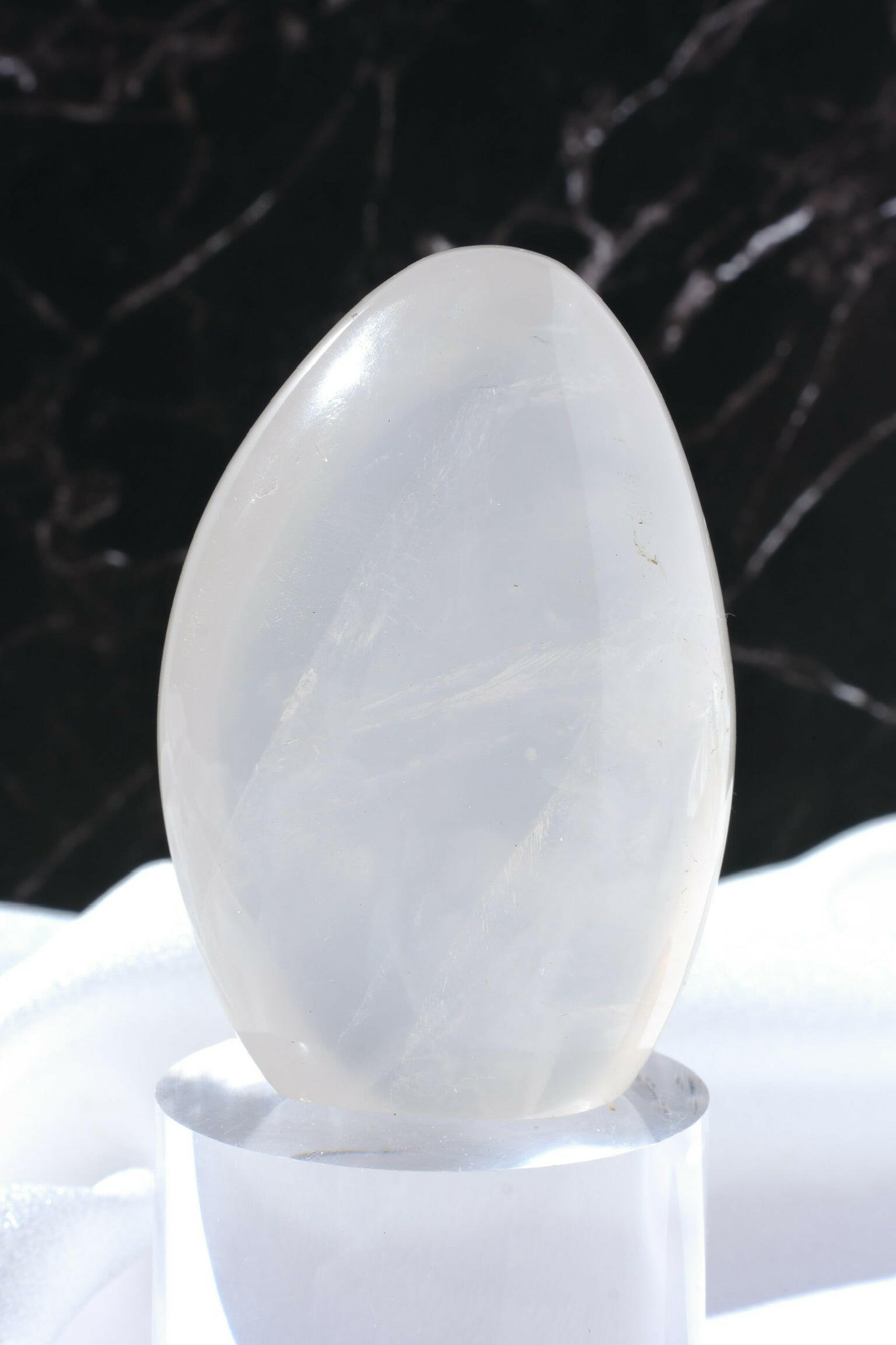 Girasol Quartz Freeform Healing Crystal.