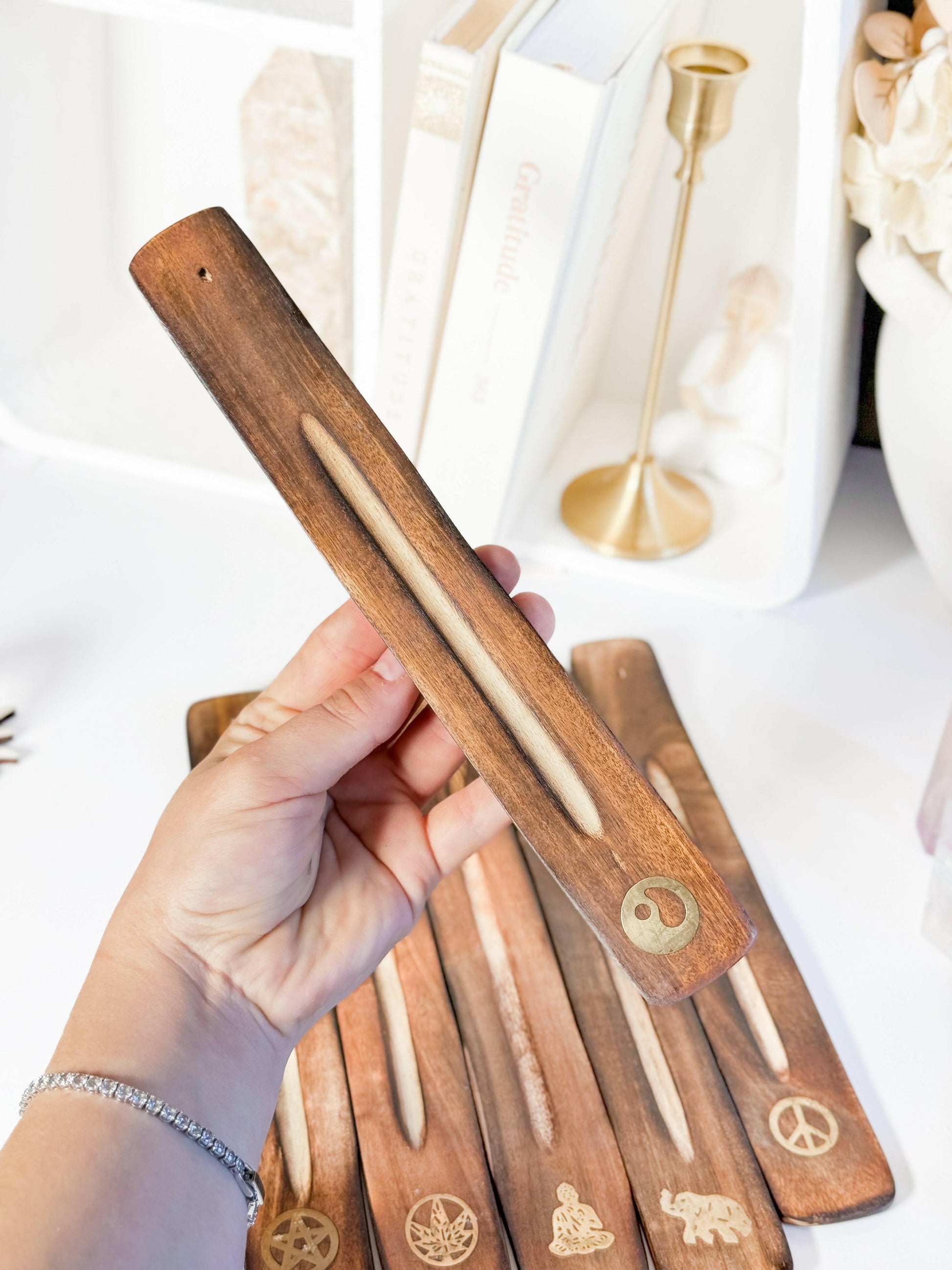 Incense Holder - Choose your own Healing Crystal.