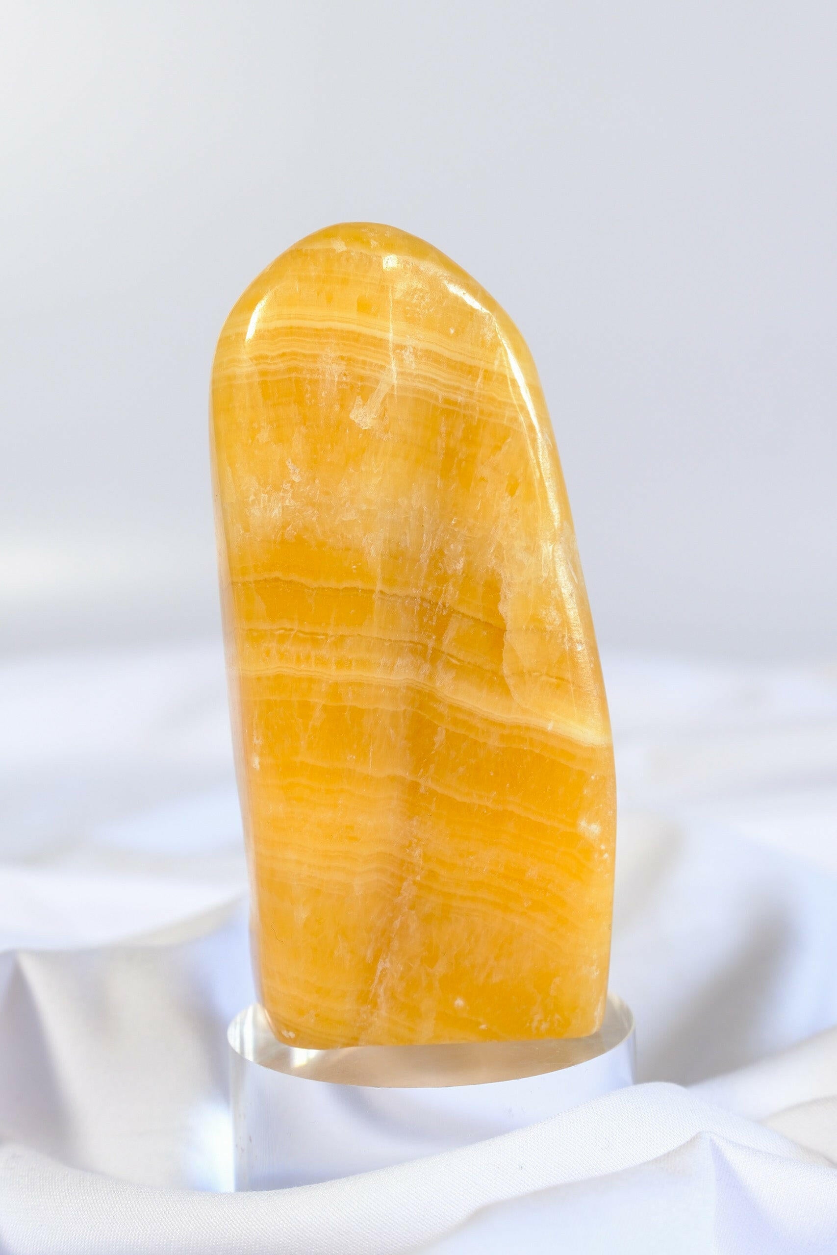 Orange Calcite Freeform Healing Crystal.