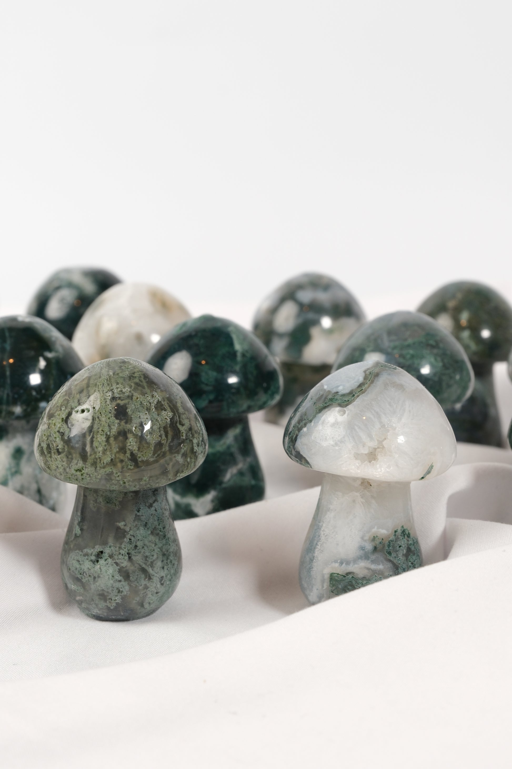 Moss Agate Mushroom