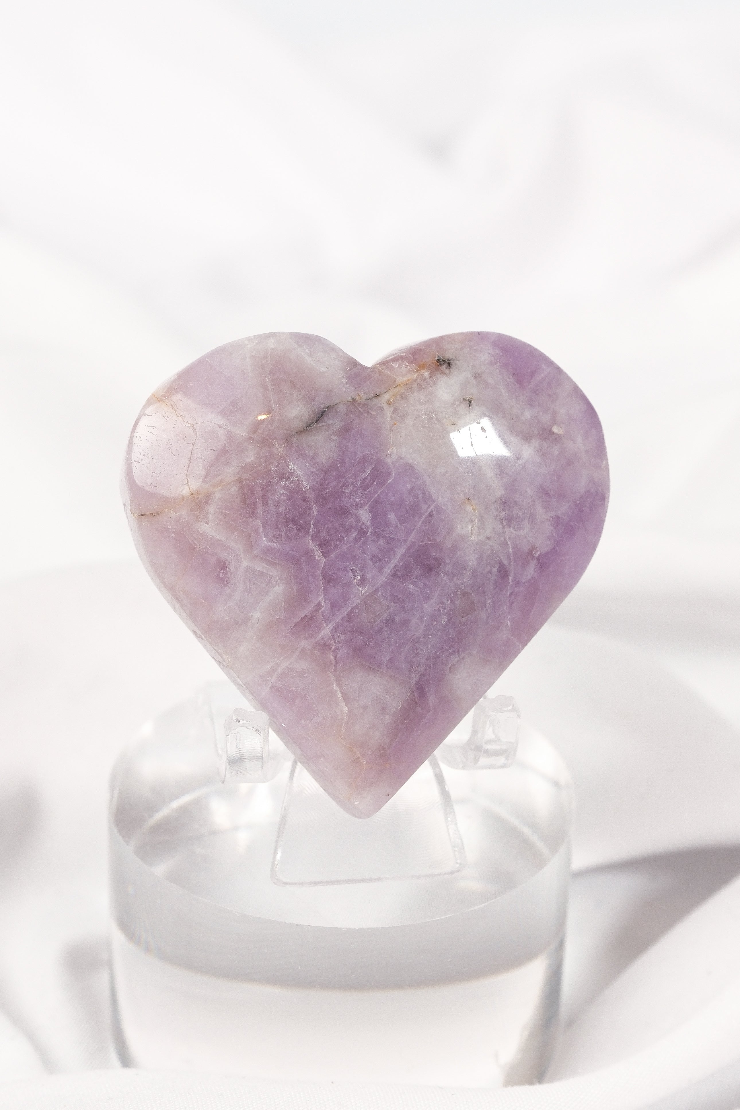 Amethyst Lace Agate Heart