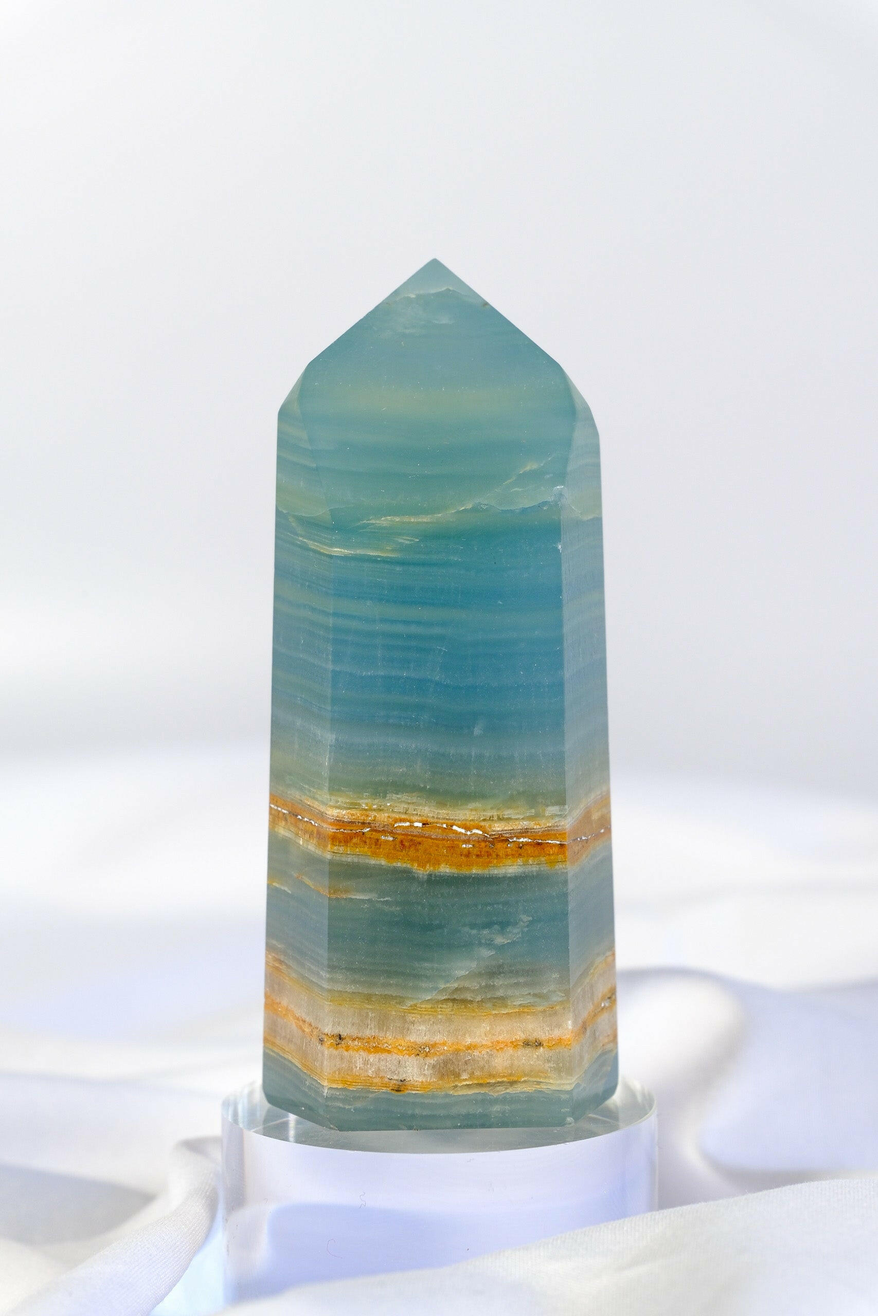 Blue Onyx Tower Healing Crystal.