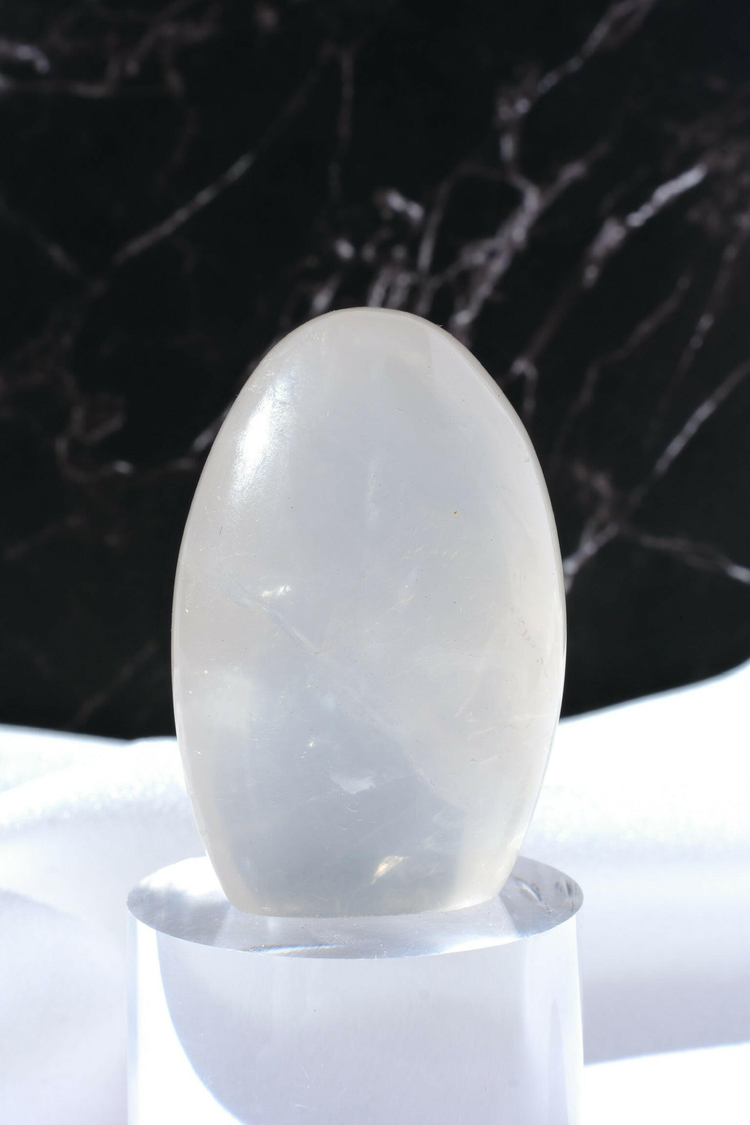 Girasol Quartz Freeform Healing Crystal.