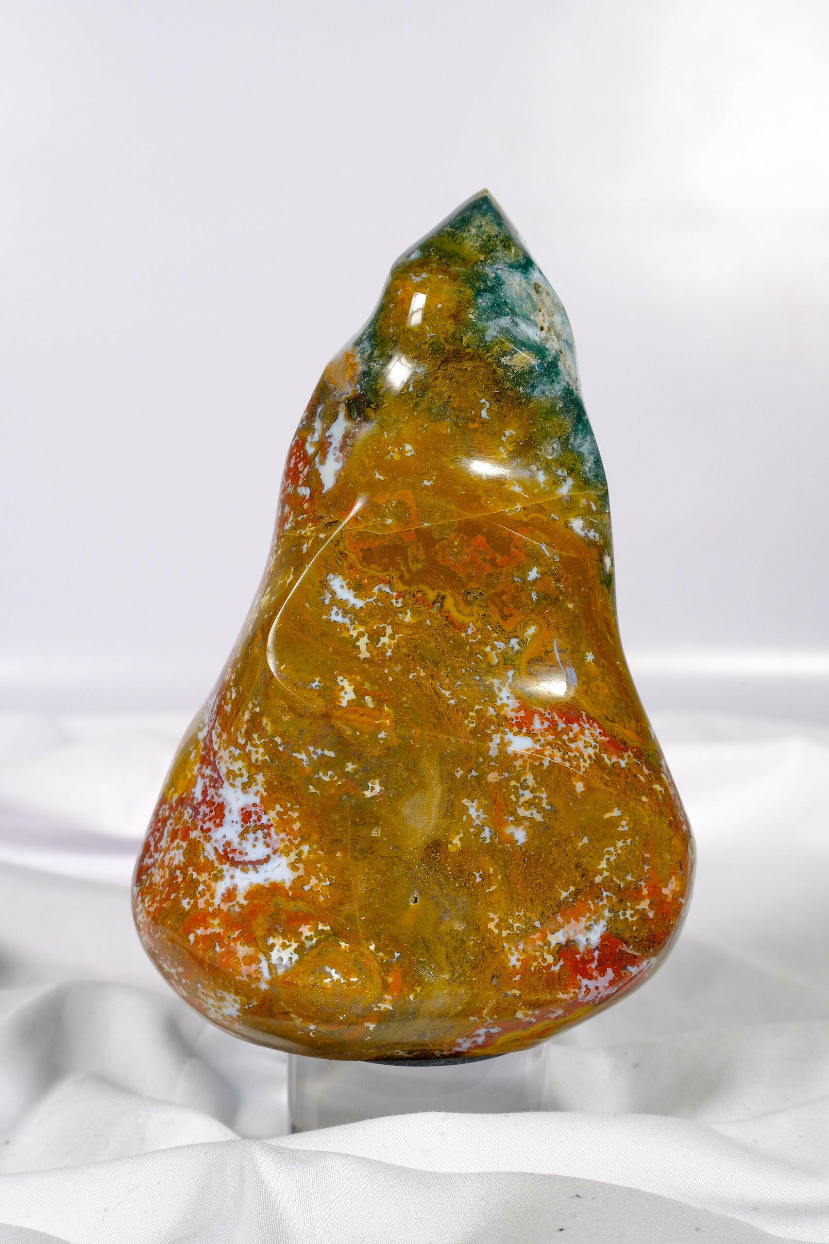 Ocean Jasper Flame Healing Crystal.