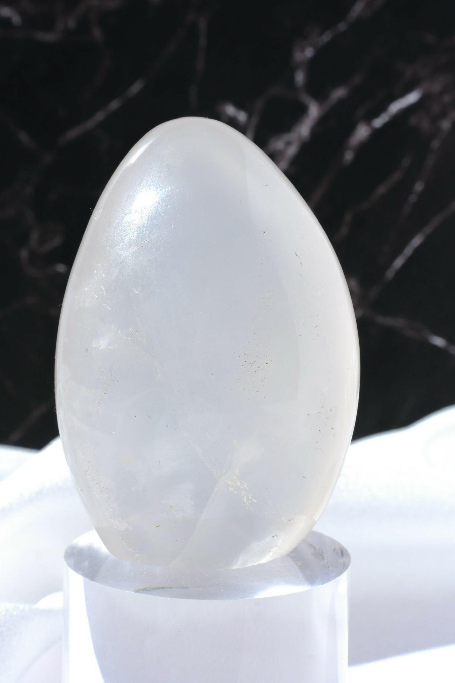 Girasol Quartz Freeform Healing Crystal.