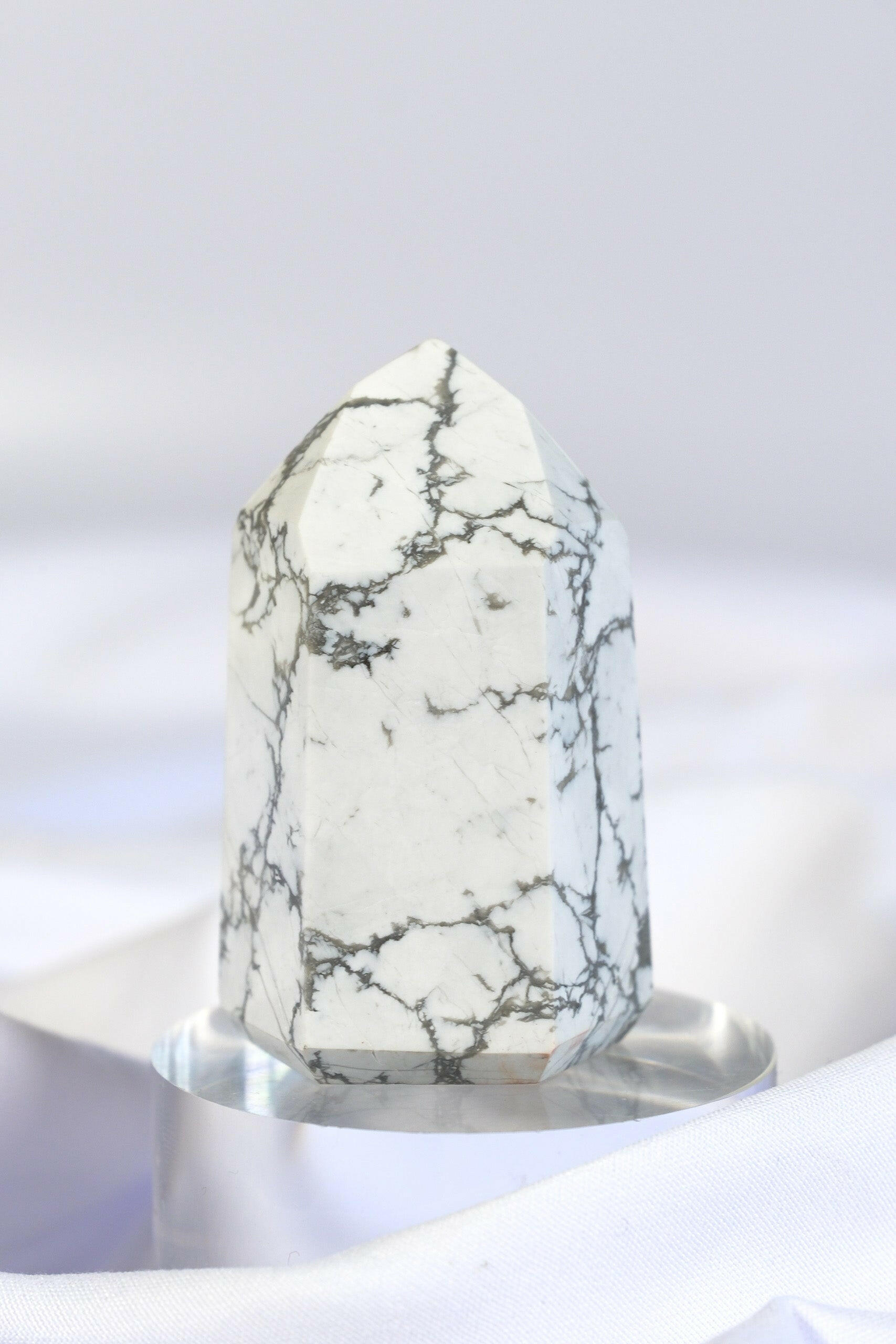 Howlite Tower Healing Crystal.