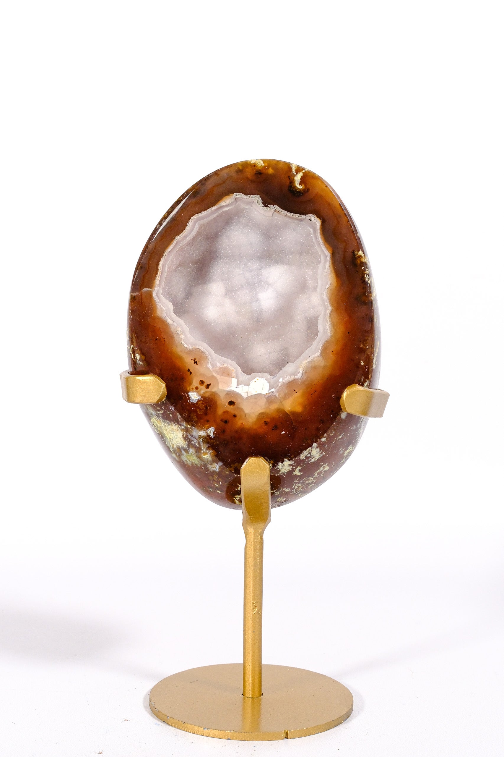 Agate Geode on Stand