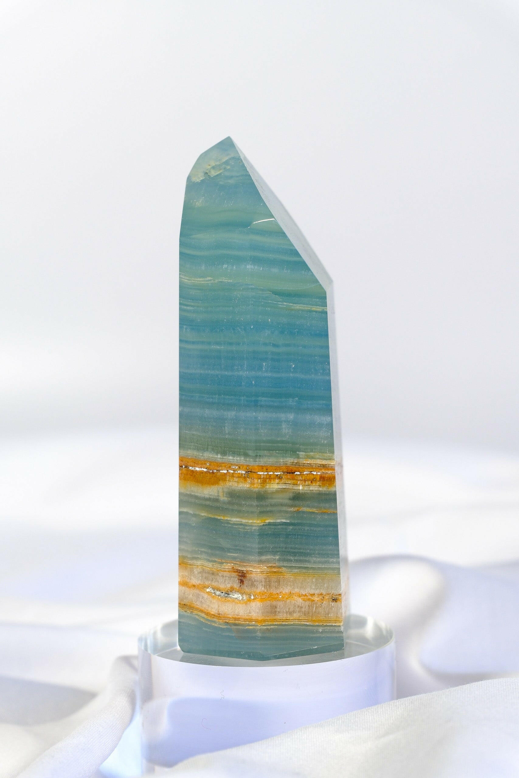 Blue Onyx Tower Healing Crystal.