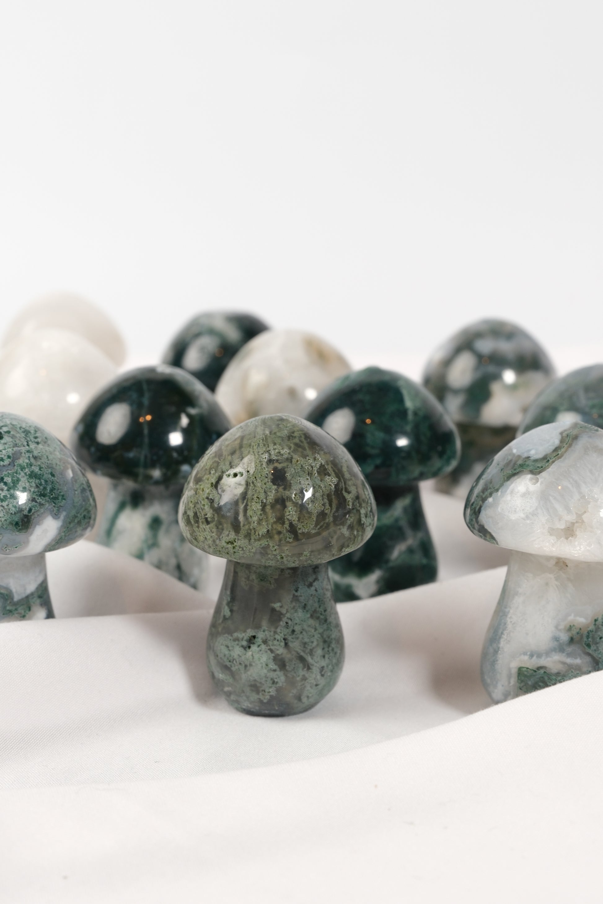 Moss Agate Mushroom