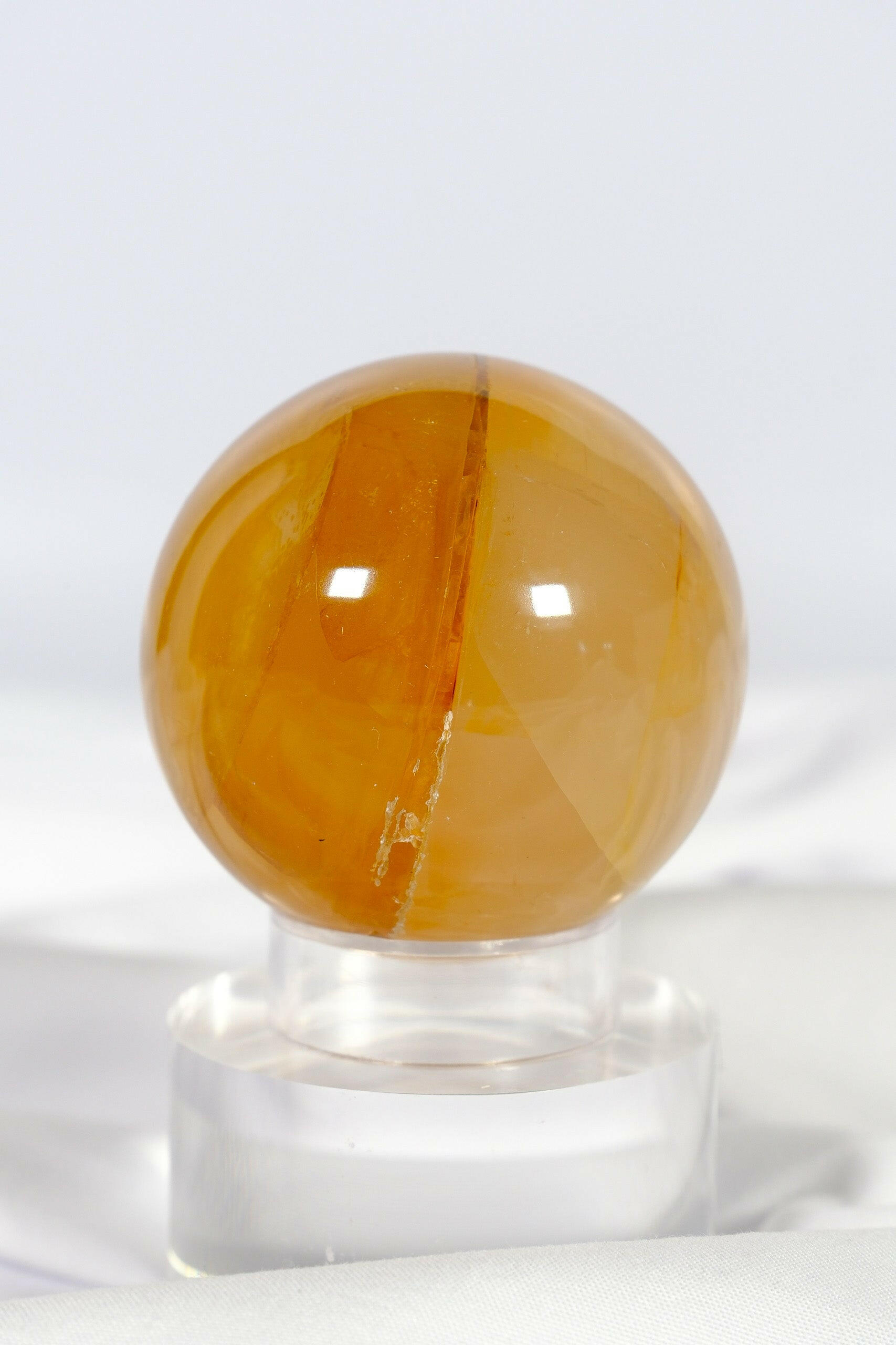 Golden Healer Sphere Healing Crystal.