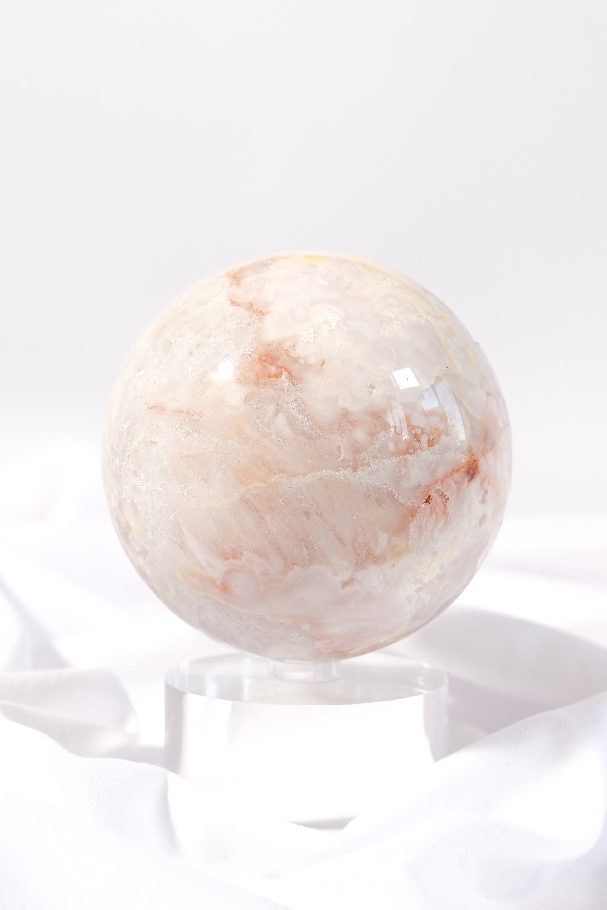 Pink Amethyst Flower Agate Sphere