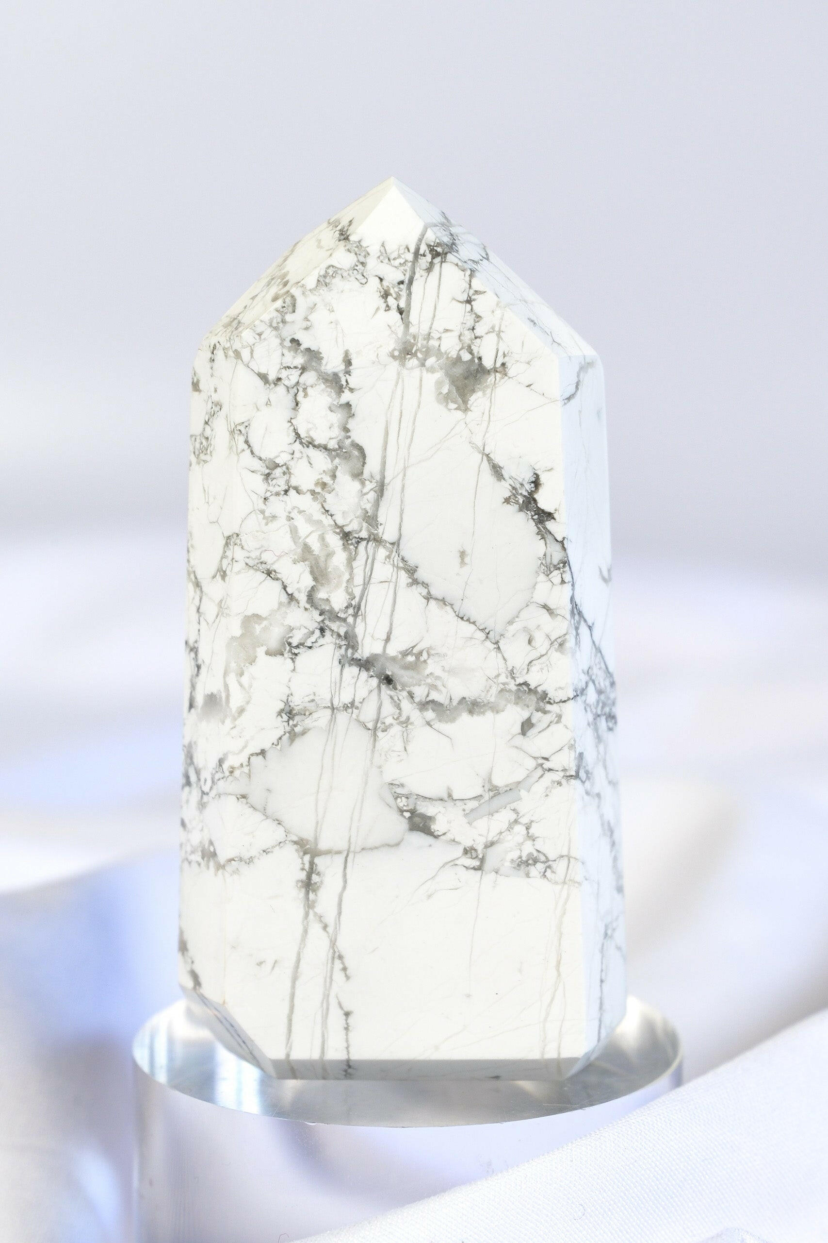 Howlite Tower Healing Crystal.