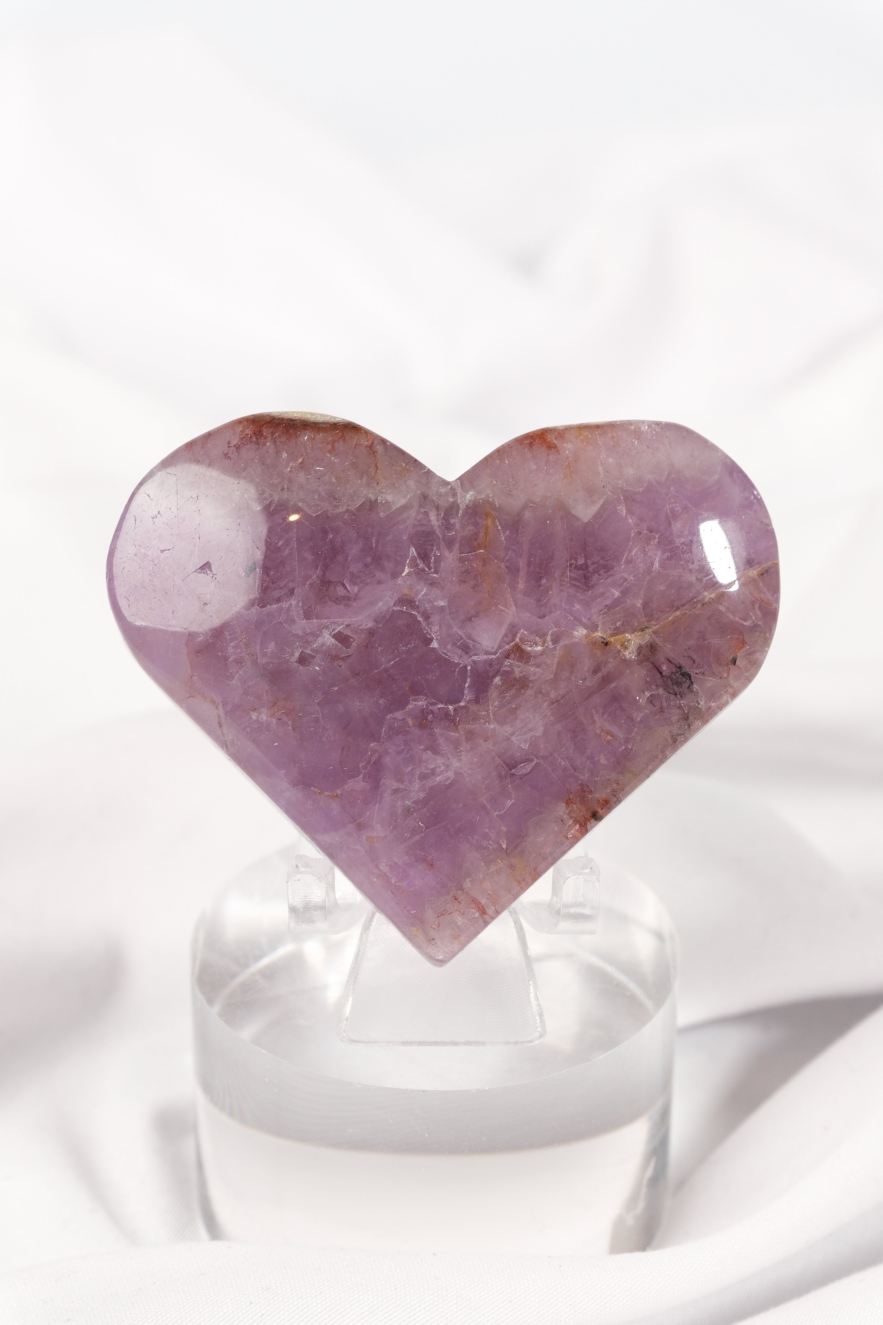 Amethyst Lace Agate Heart