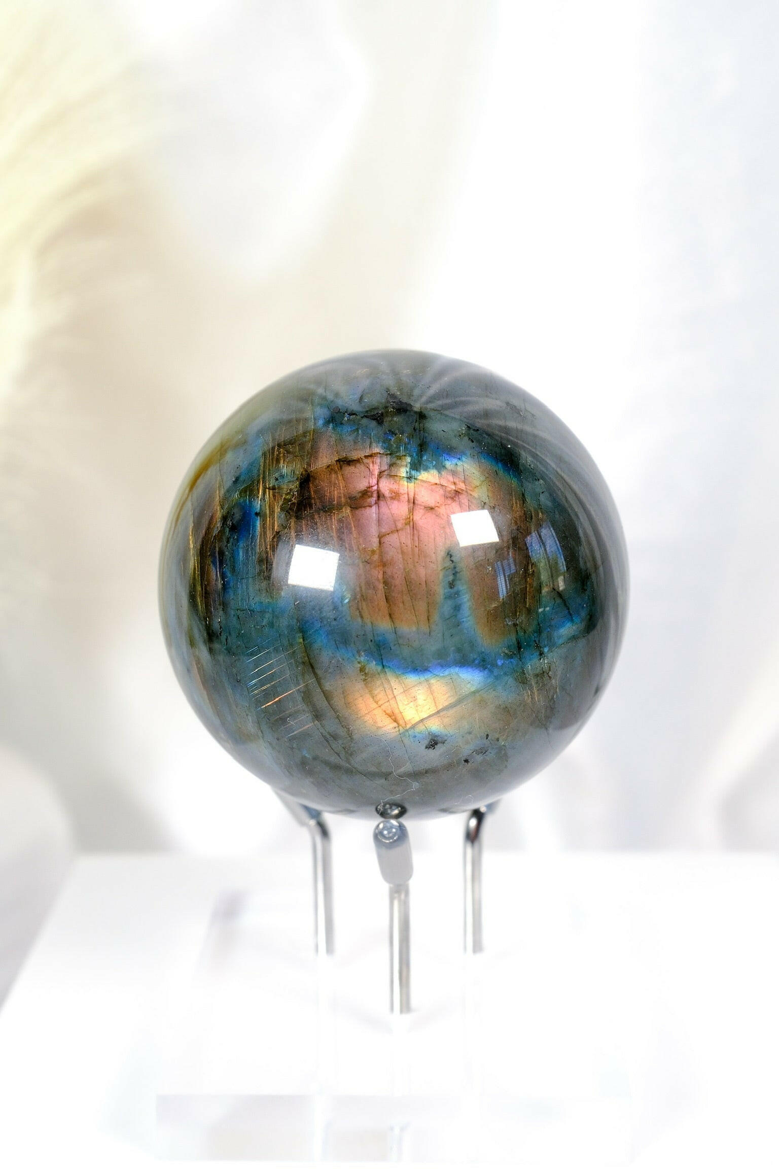 Labradorite Sphere Healing Crystal.