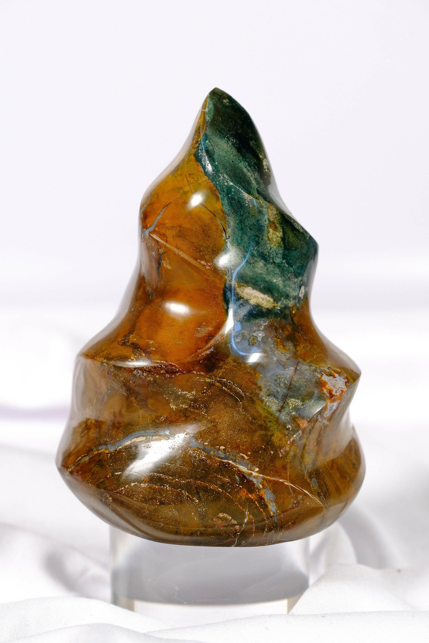 Ocean Jasper Flame Healing Crystal.