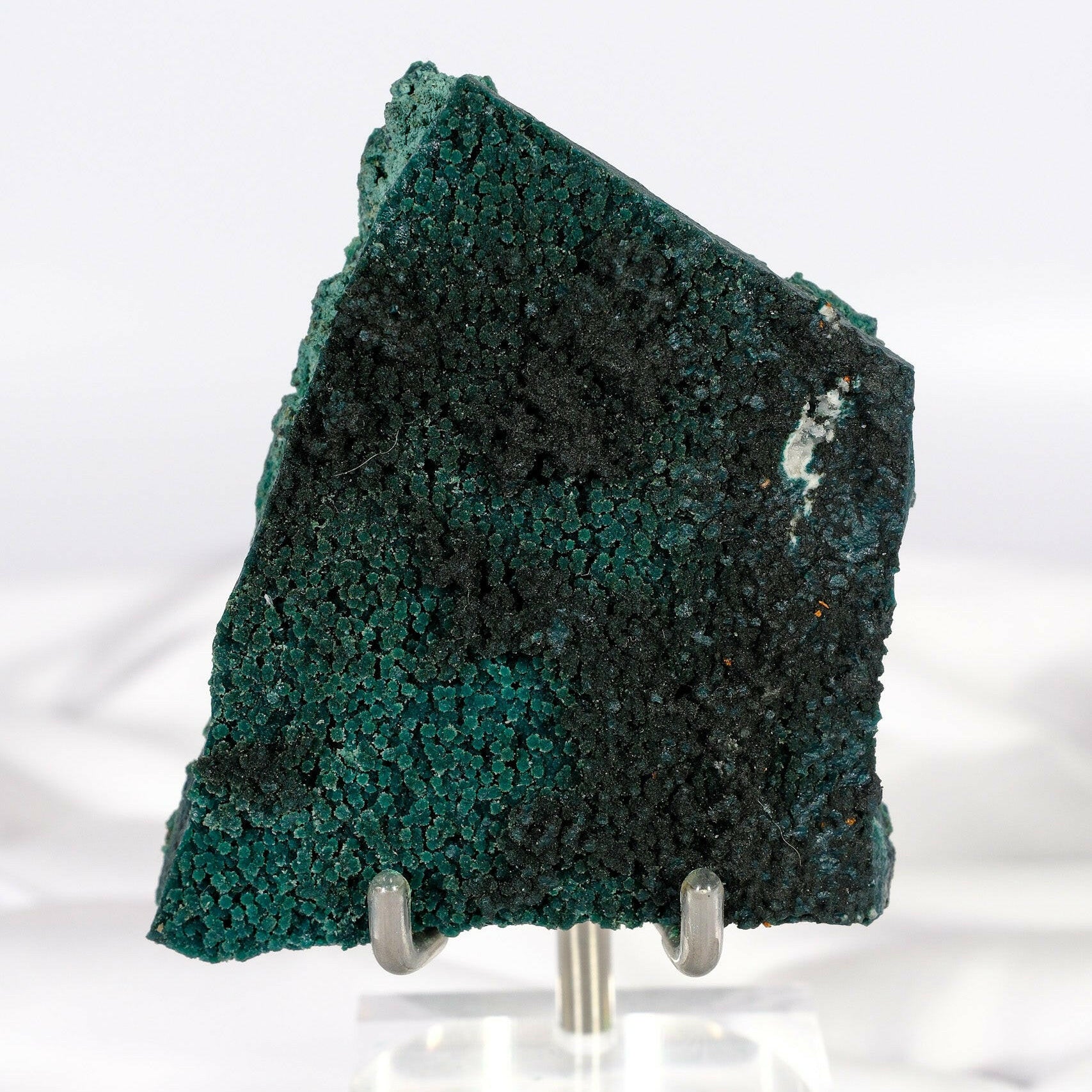 Botryoidal Green Chalcedony with Celadonite and Apophyllite Slice Healing Crystal.