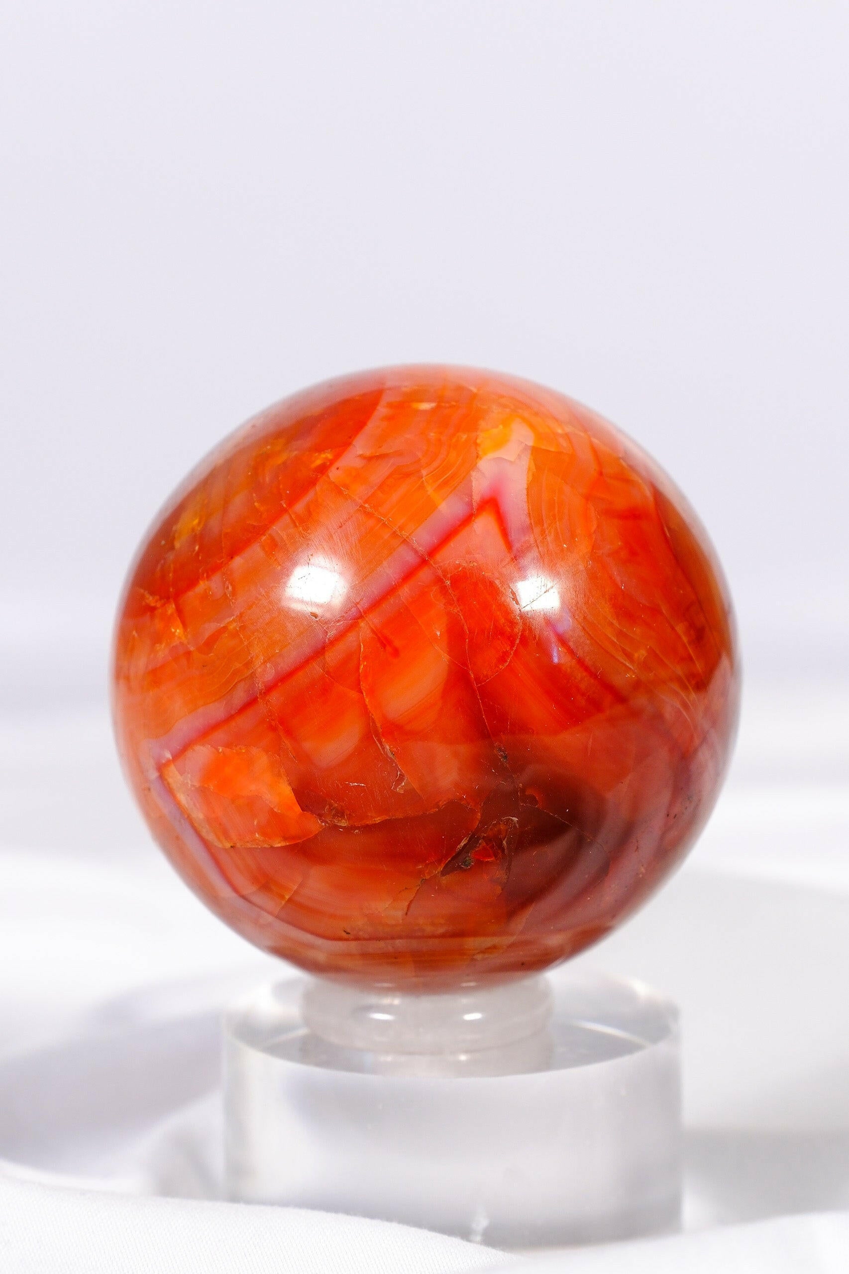 Carnelian Sphere Healing Crystal.
