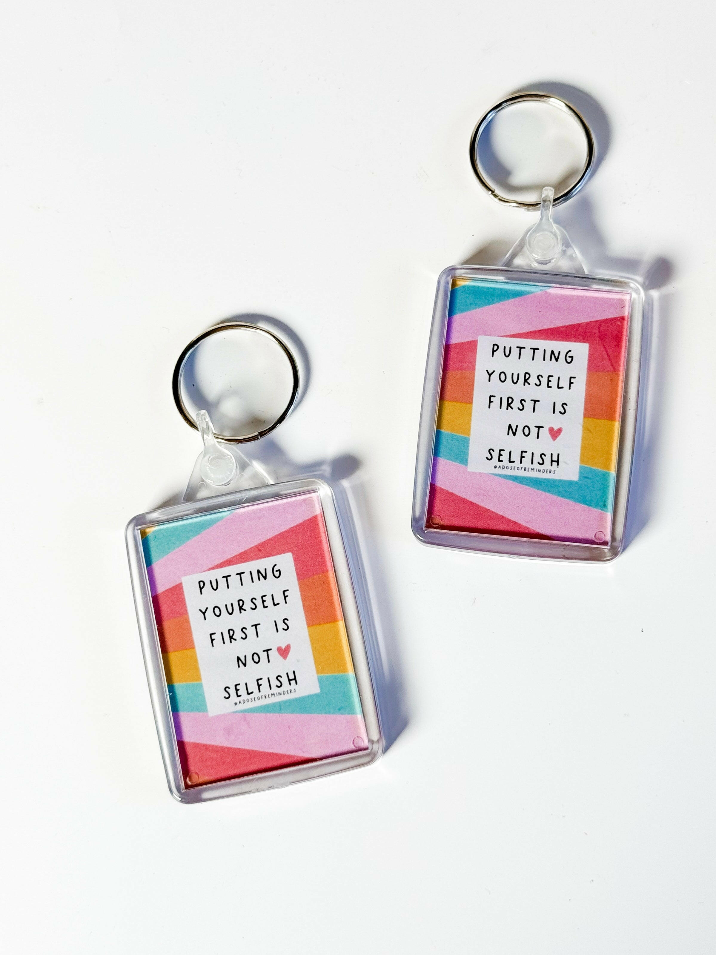 Affirmation Keychain Healing Crystal.