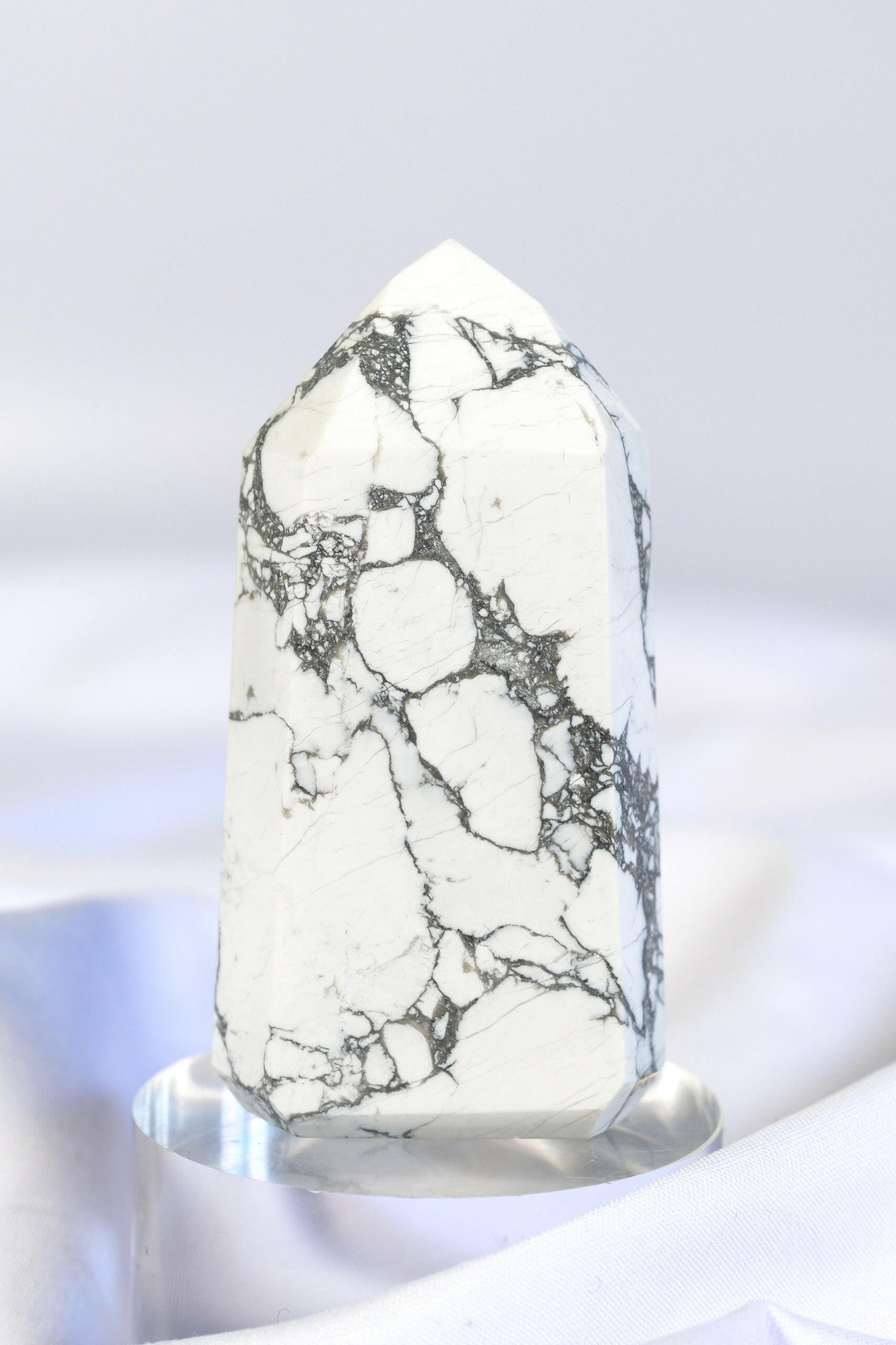 Howlite Tower Healing Crystal.