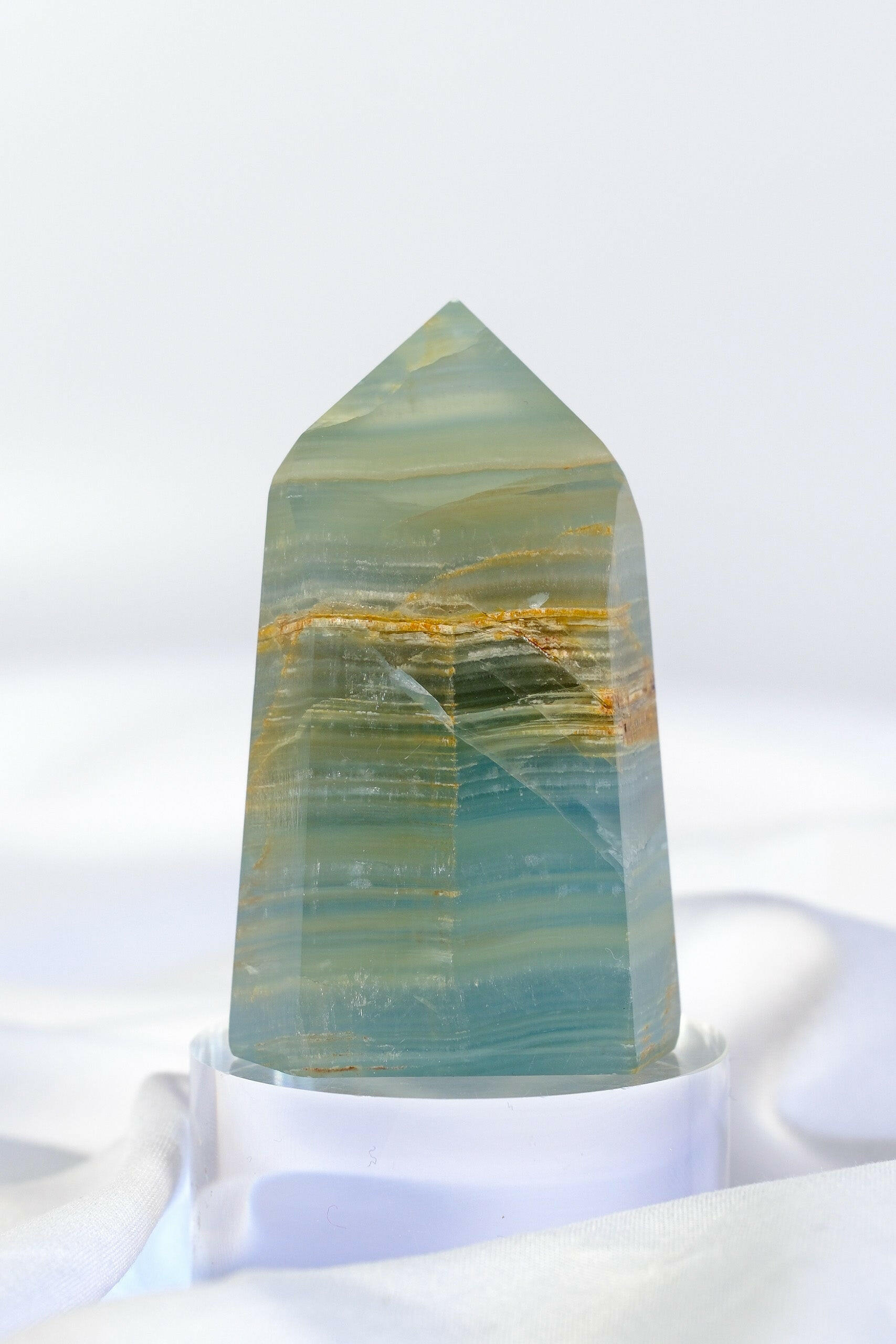 Blue Onyx Tower Healing Crystal.