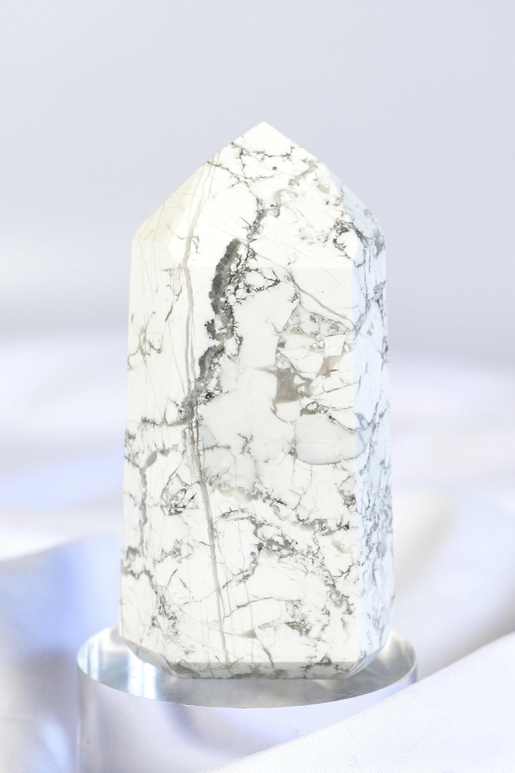 Howlite Tower Healing Crystal.