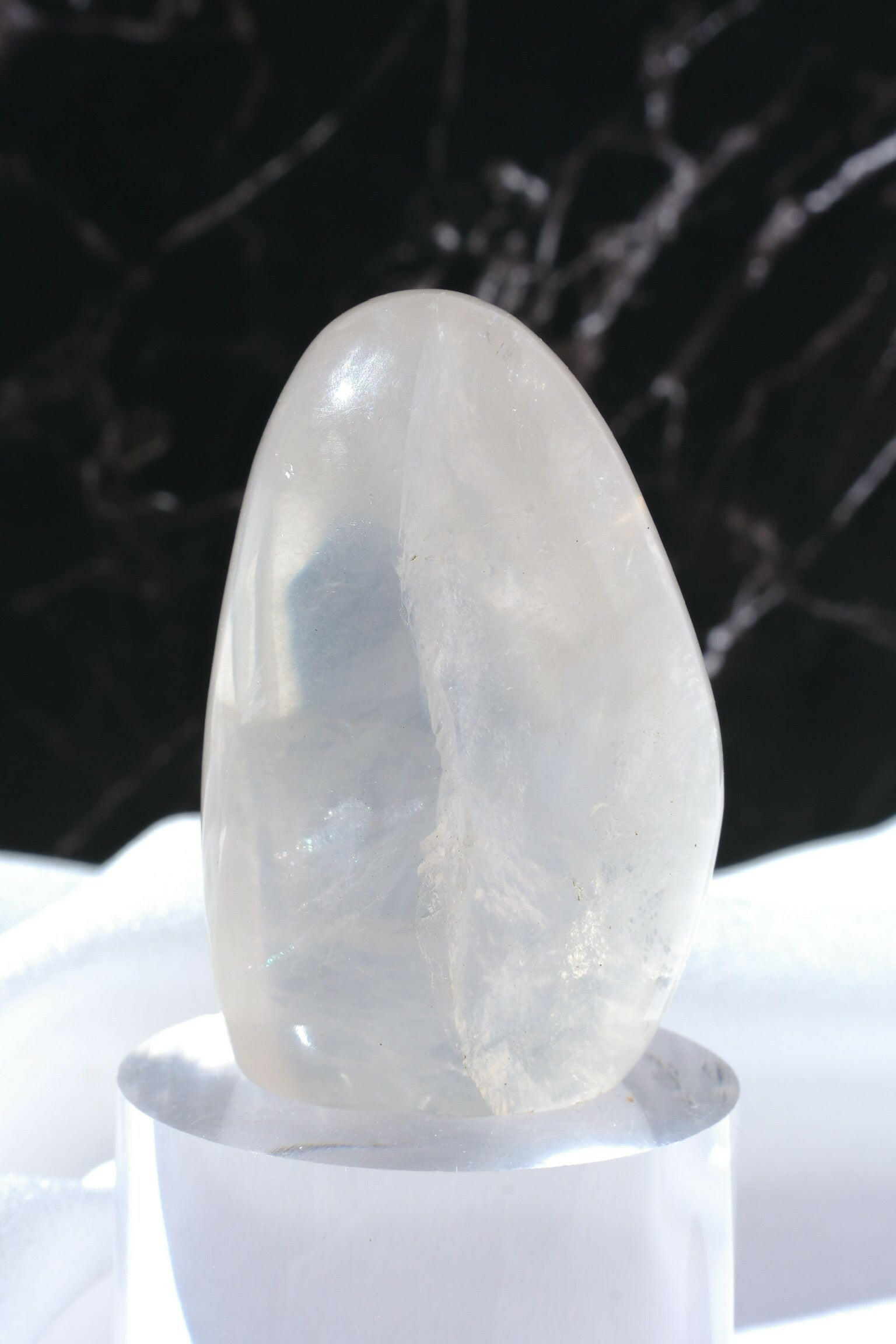 Girasol Quartz Freeform Healing Crystal.